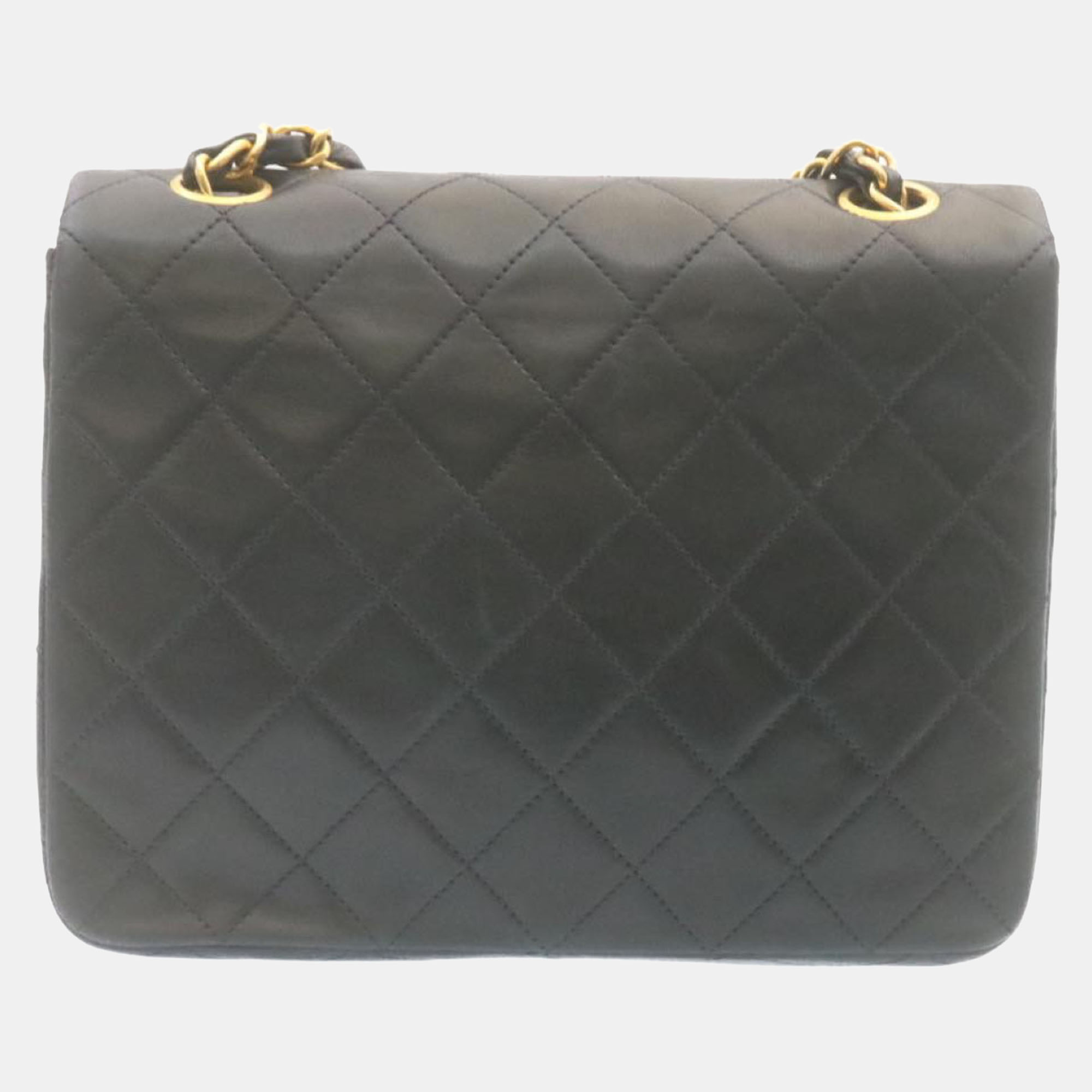 

Chanel Black Leather Vintage Flap Bag