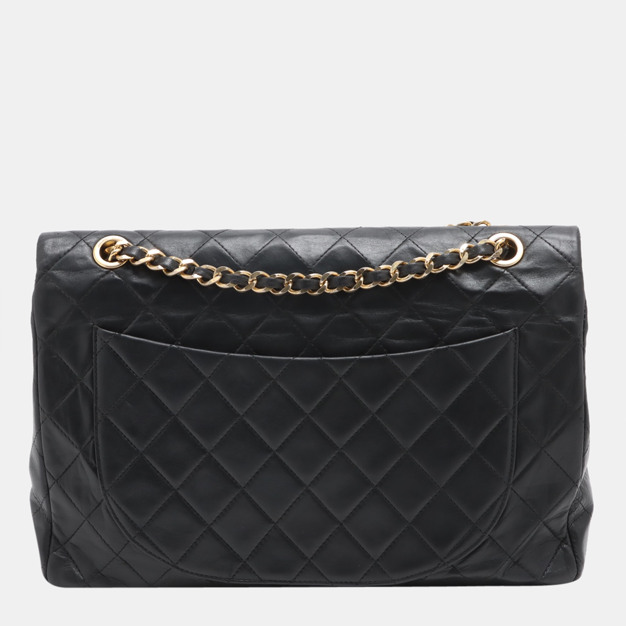 

Chanel Black Leather Vintage Single Flap Bag