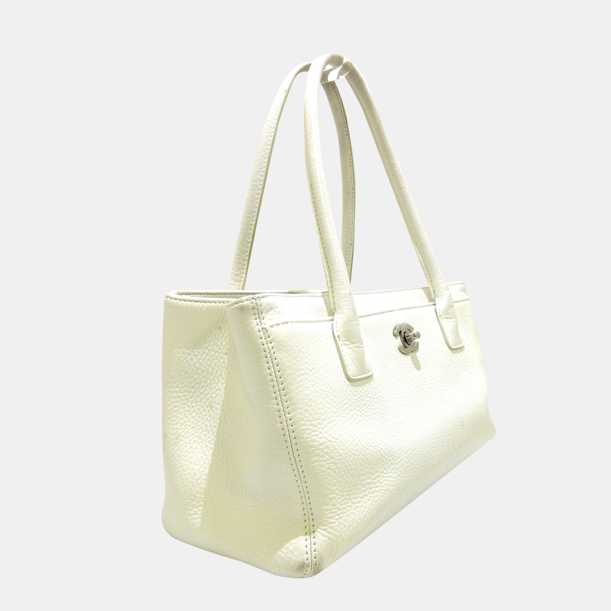 

Chanel White Leather Executive Cerf Tote Bag