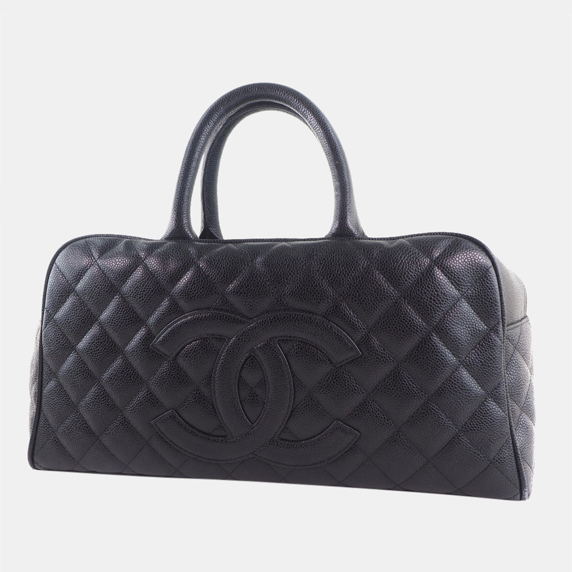 

Chanel Black Leather CC Bowling Bag