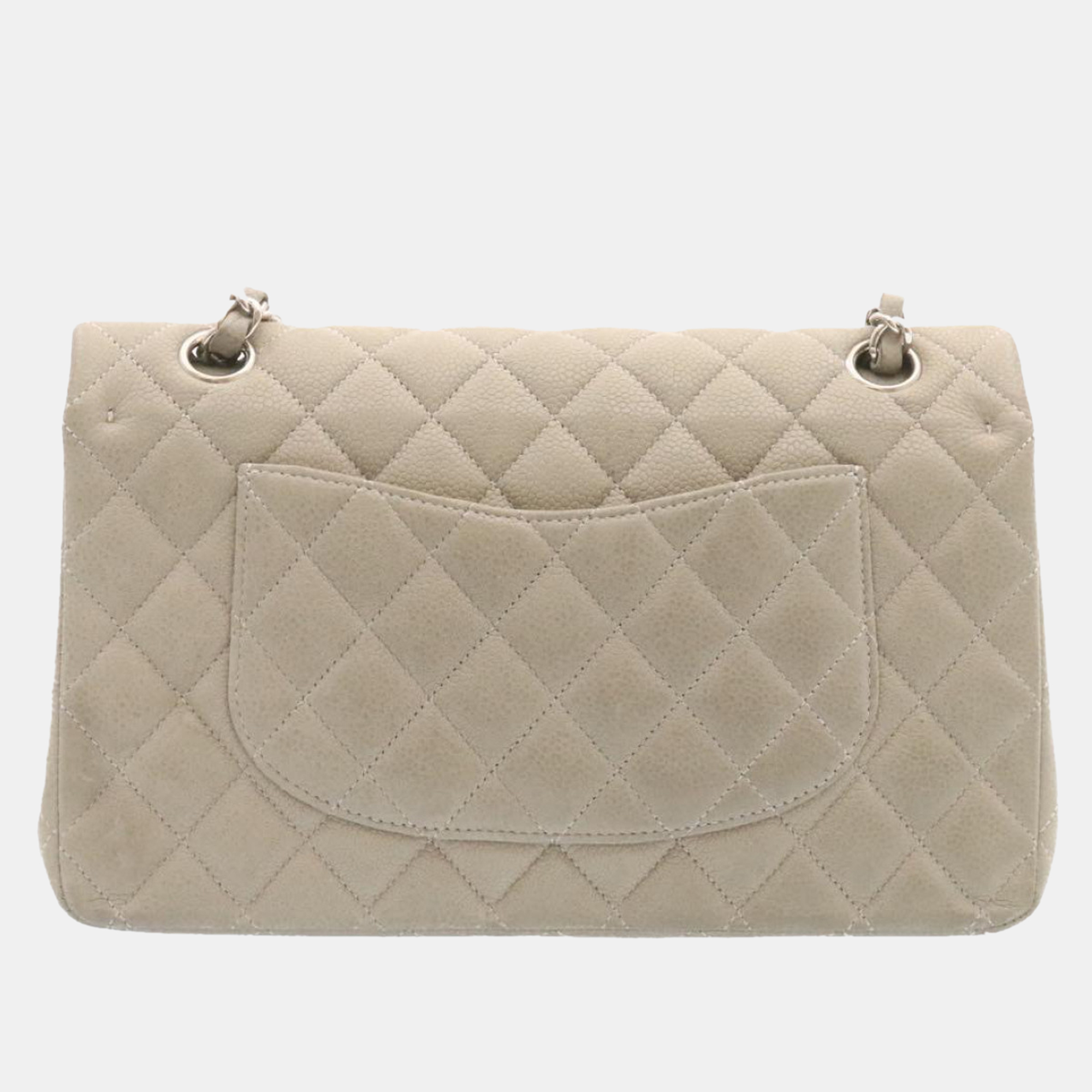 

Chanel Grey Caviar Leather  Classic Double Flap Shoulder Bag
