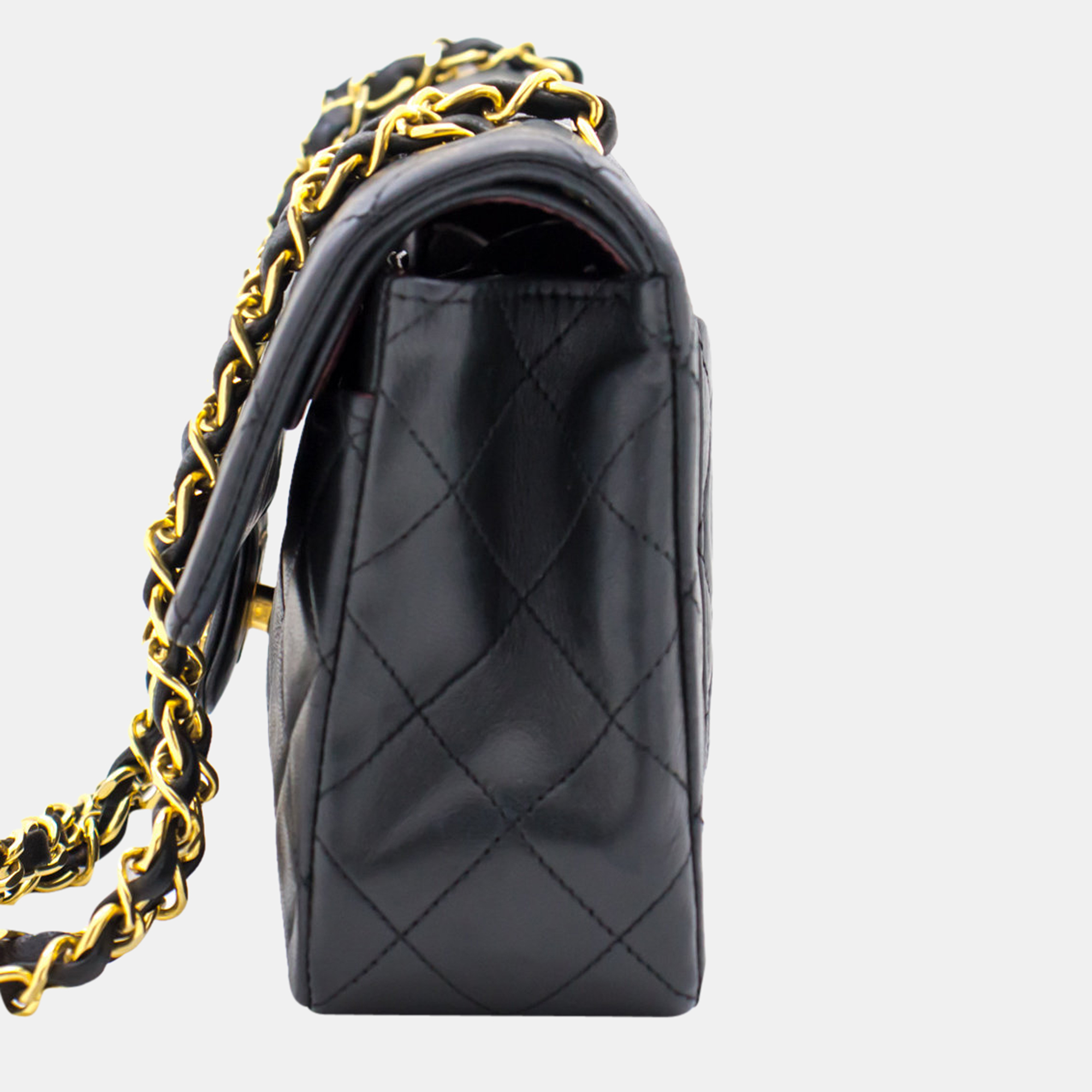 

Chanel Black Leather Classic Double Flap Bag