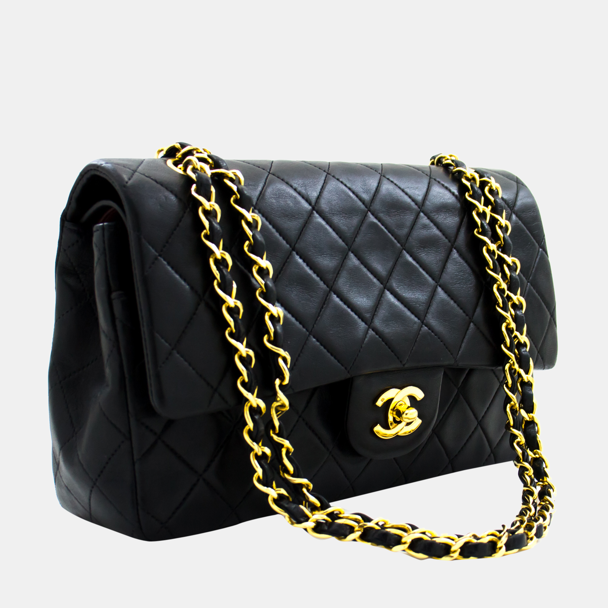 

Chanel Black Lambskin Leather  Classic Double Flap Bag