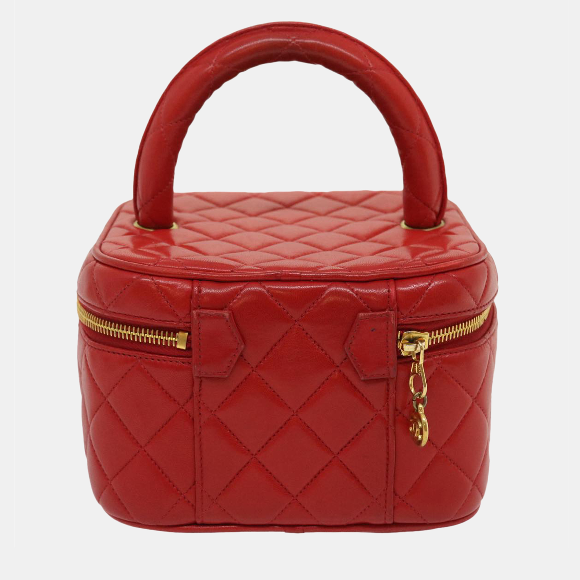 

Chanel Red Leather Vanity Bag