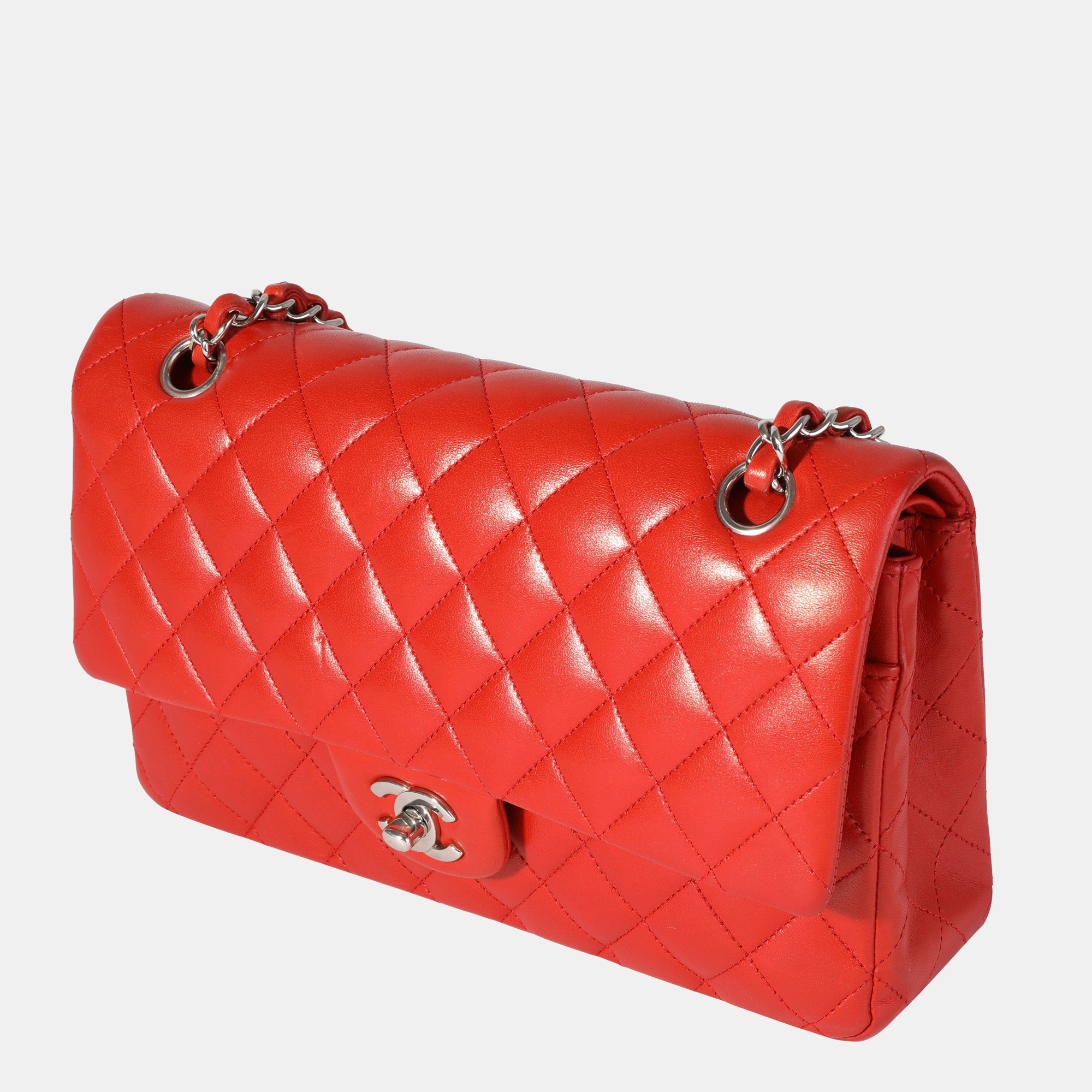 

Chanel Red Quilted Lambskin Medium Classic Double Flap Bag