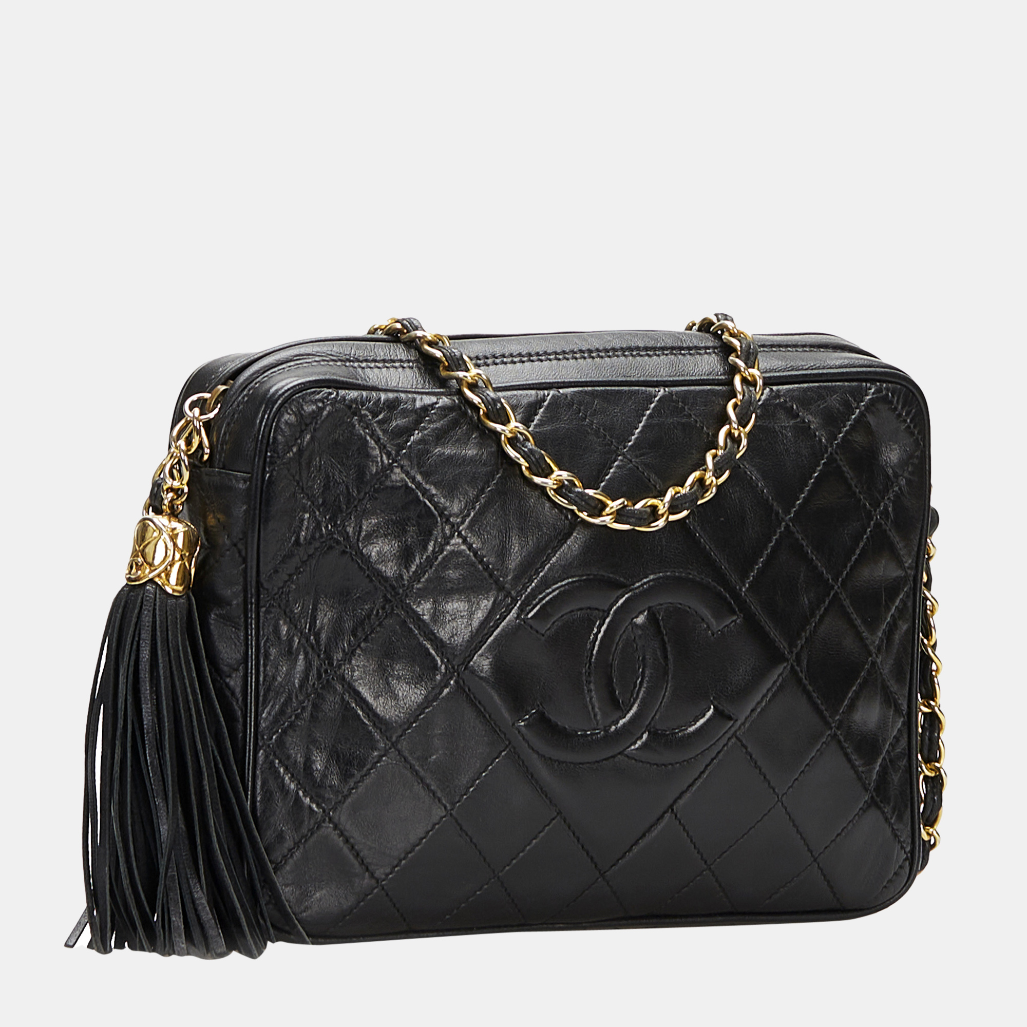 

Chanel Black Quilted Tassel Camera Bag