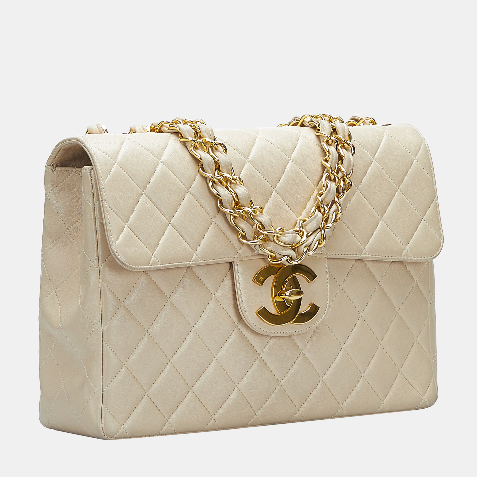 

Chanel White Maxi Flap Bag