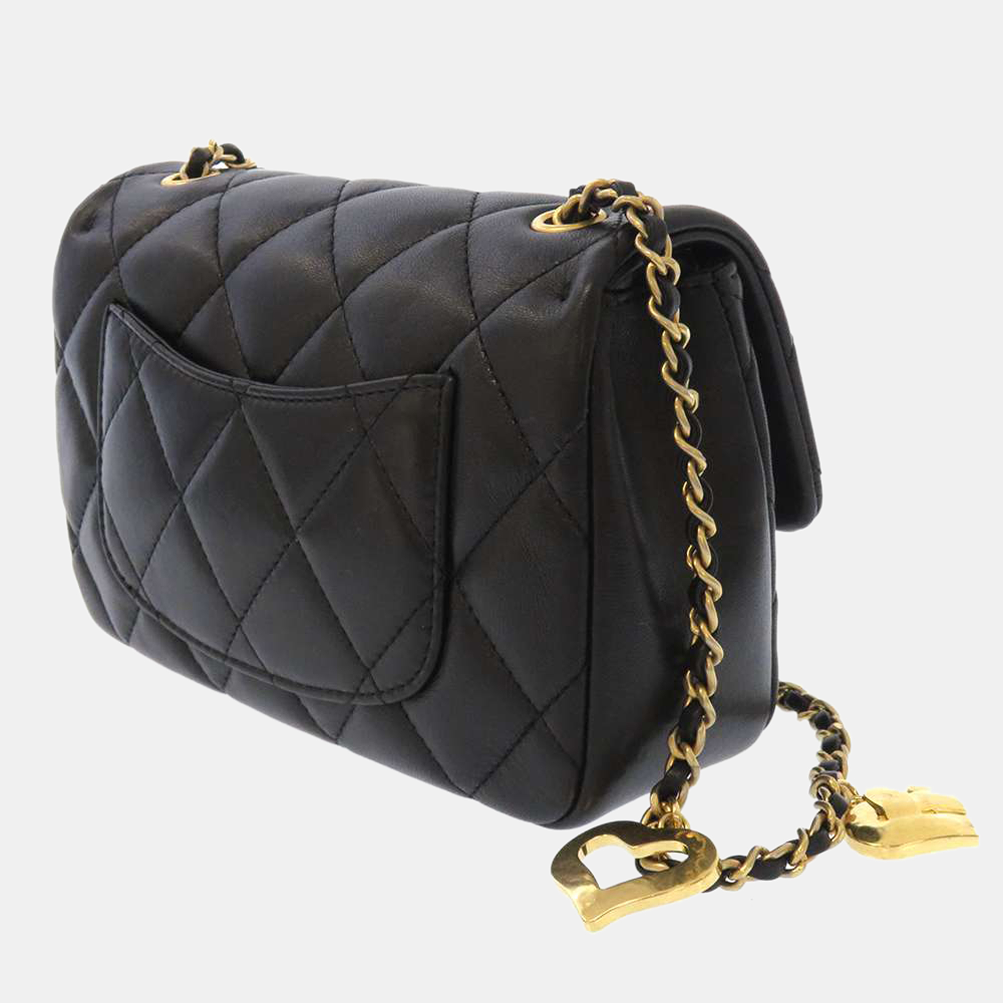 

Chanel Black Lambskin Leather Mini Flap bag