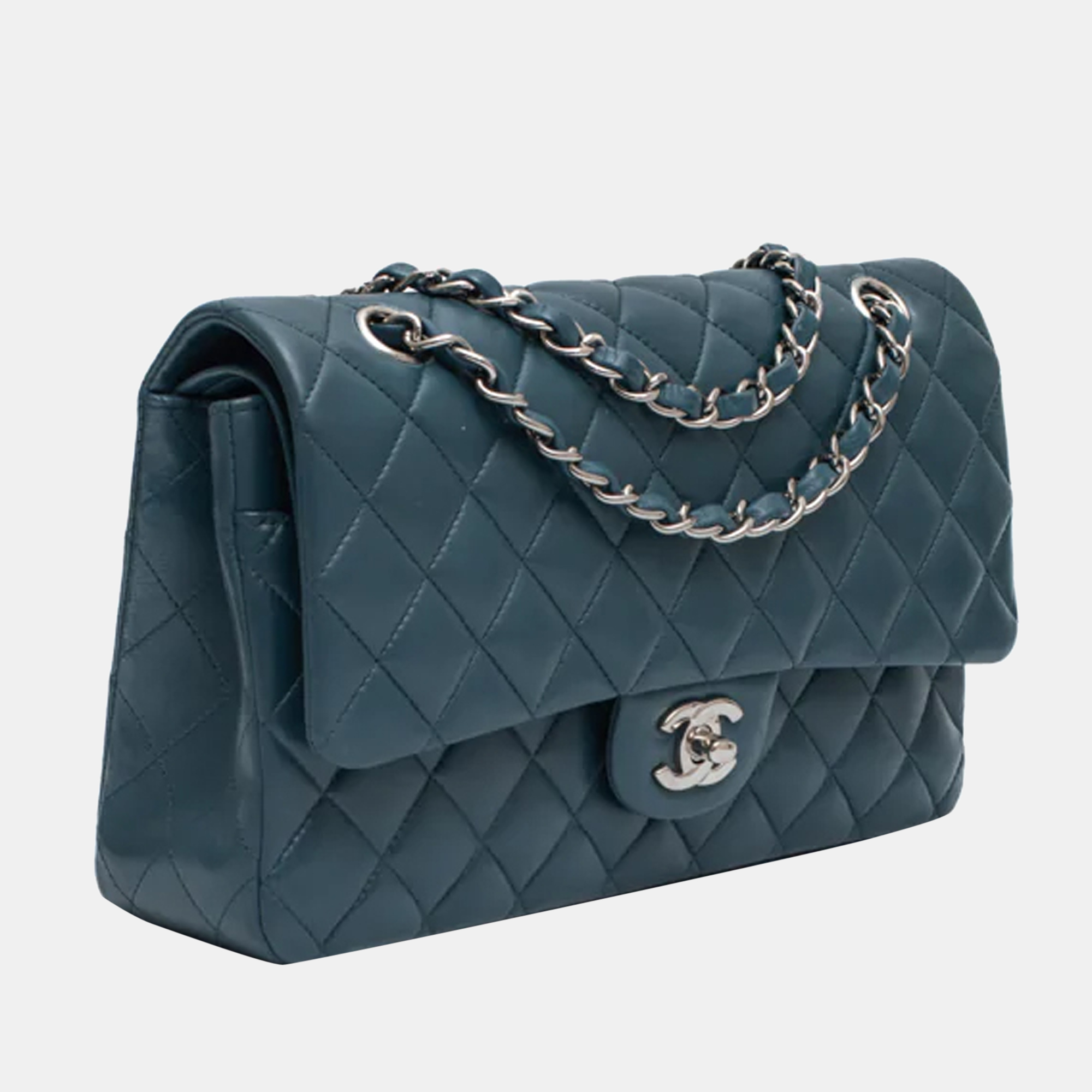 

Chanel Blue Leather  Classic Double Flap Bag