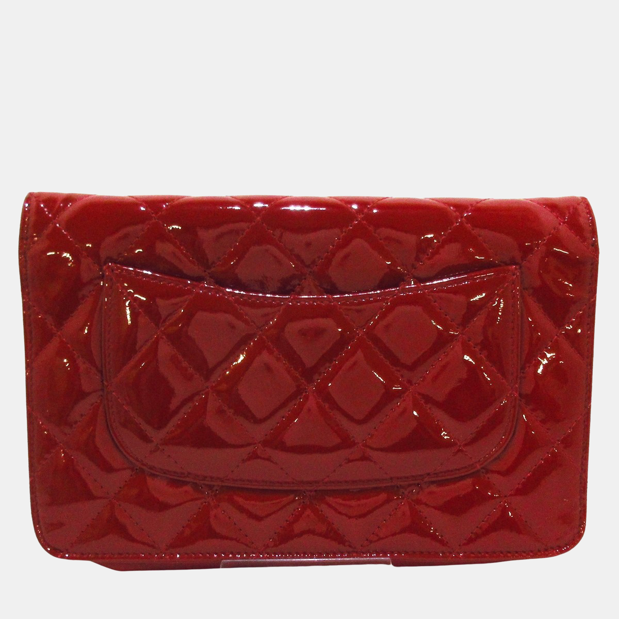 

Chanel Red Patent Leather CC Wallet on Chain