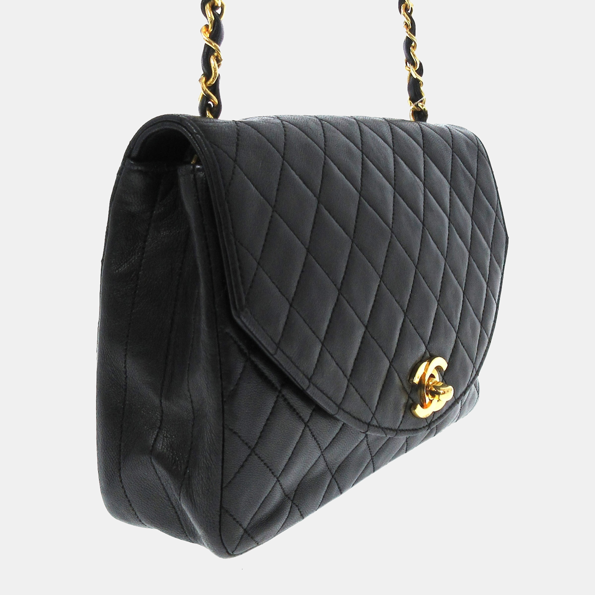 

Chanel Black Vintage Leather Flap Bag