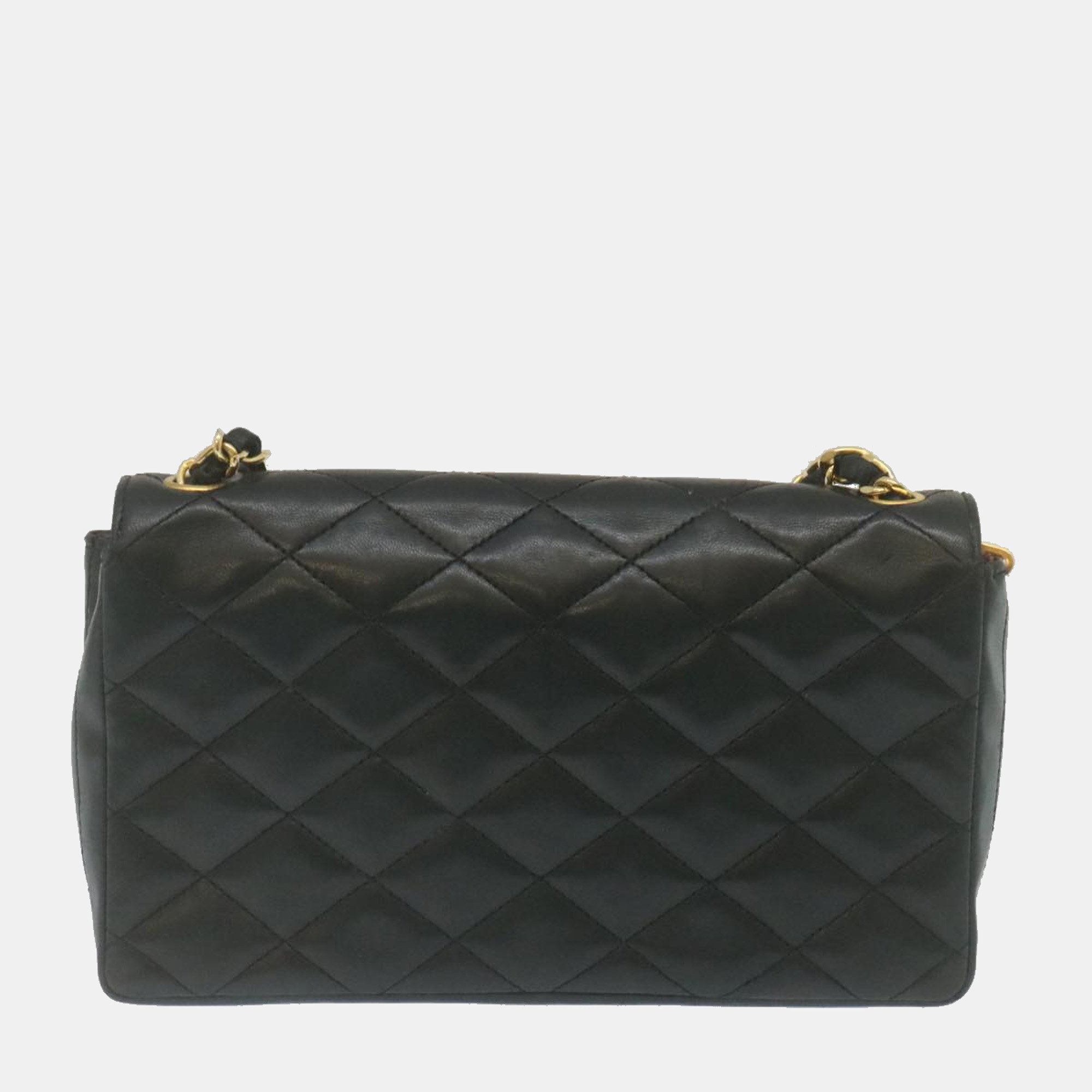 

Chanel Black Leather Vintage Flap Bag