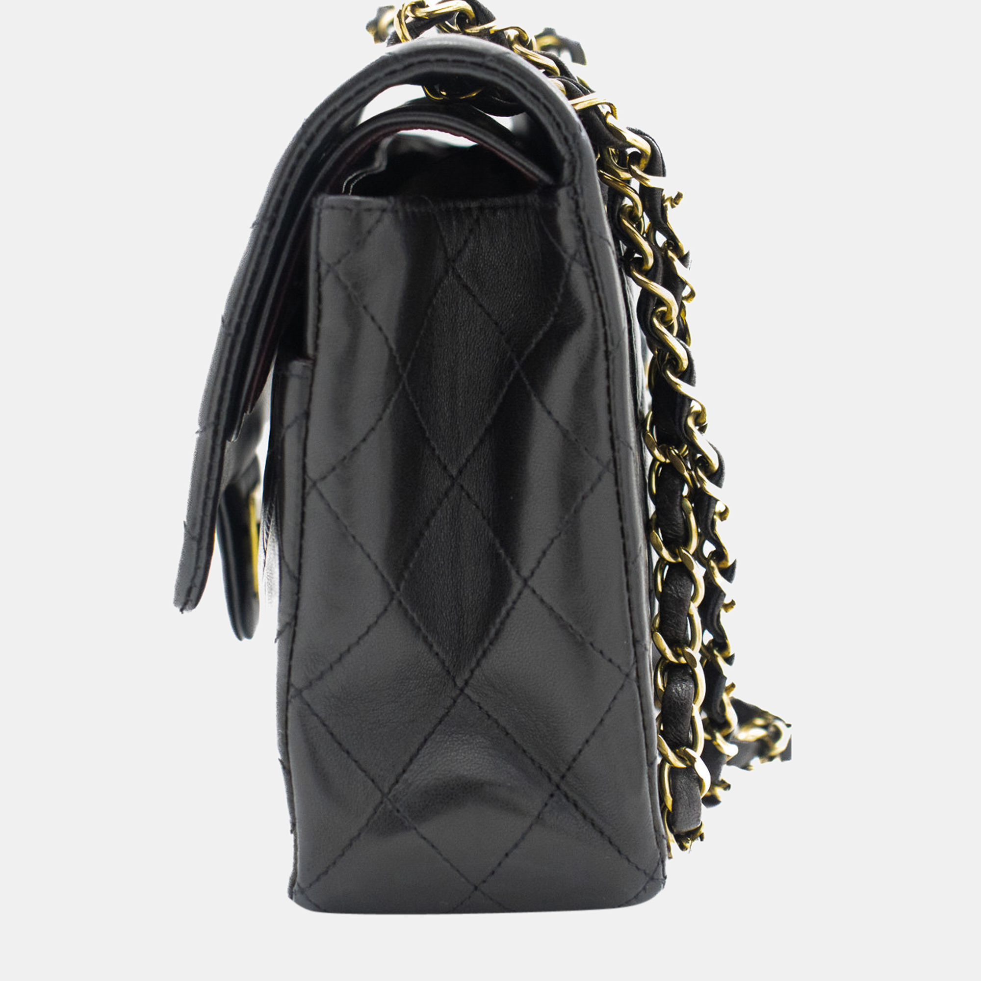 

Chanel Black Lambskin Leather Medium Classic Double Flap Bag
