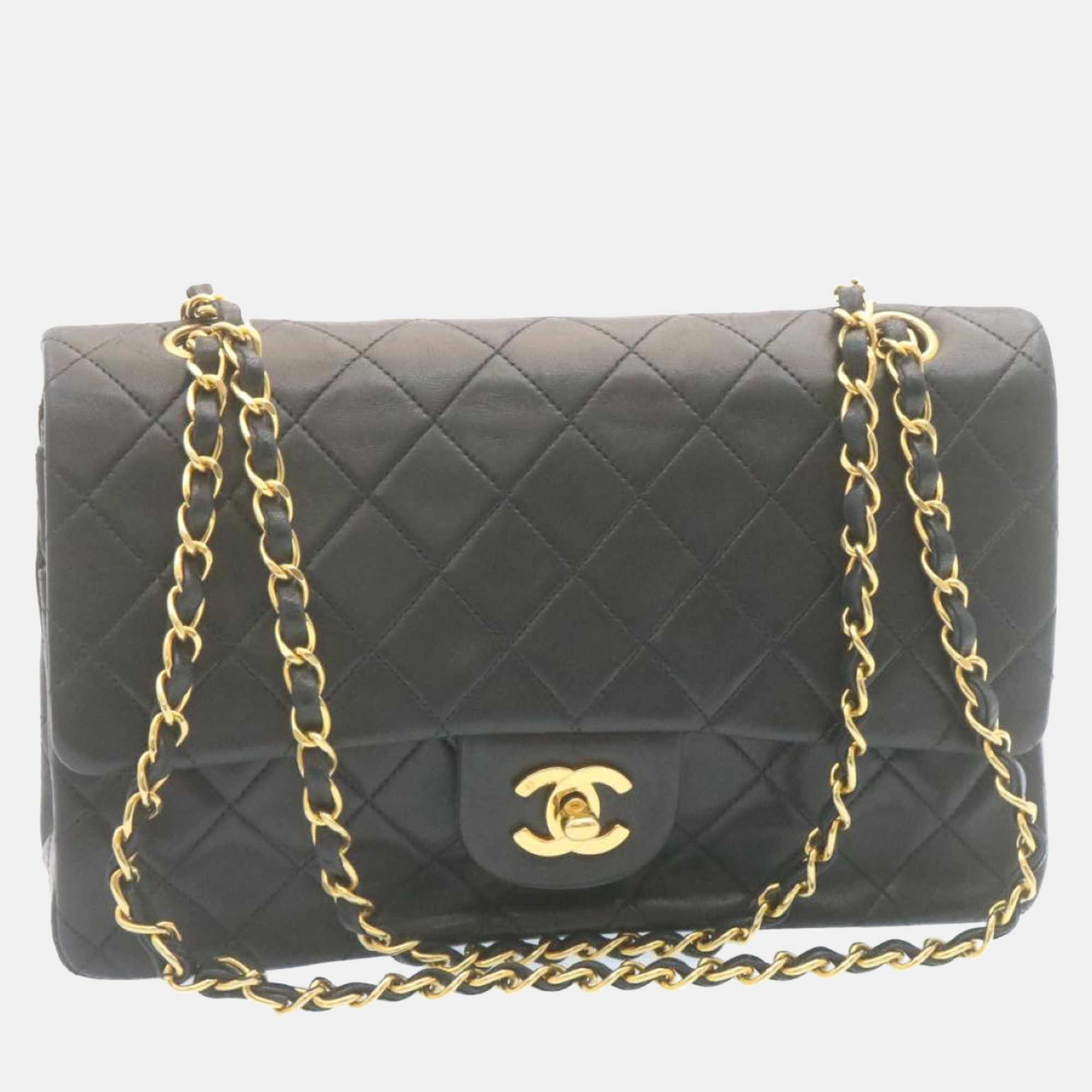 

Chanel Black Lambskin Leather  Classic Double Flap Bag