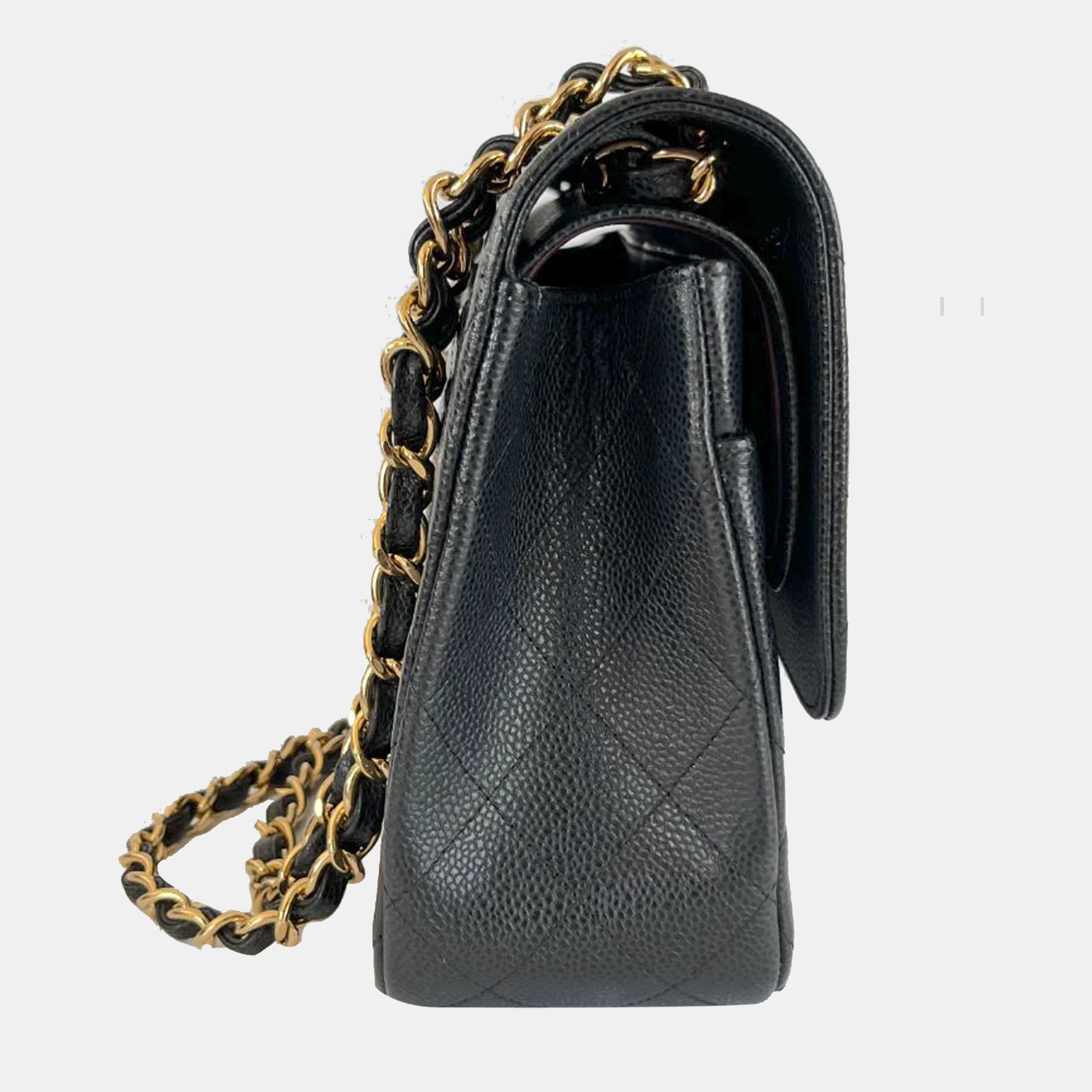 

Chanel Black Caviar Leather Jumbo Double Flap Bag