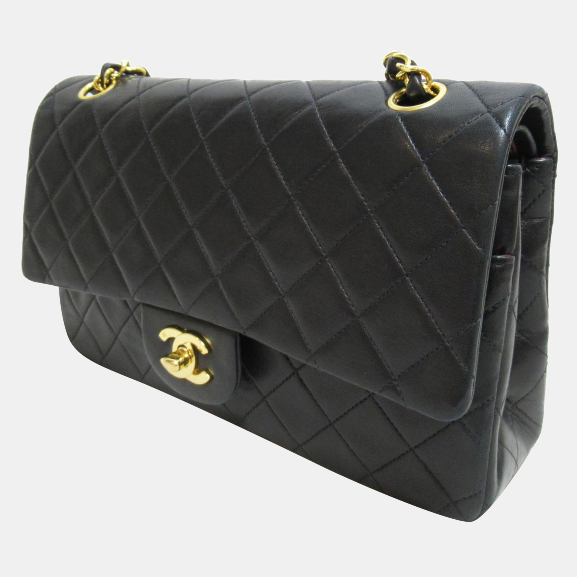 

Chanel Black Caviar Leather  Classic Double Flap Shoulder Bag