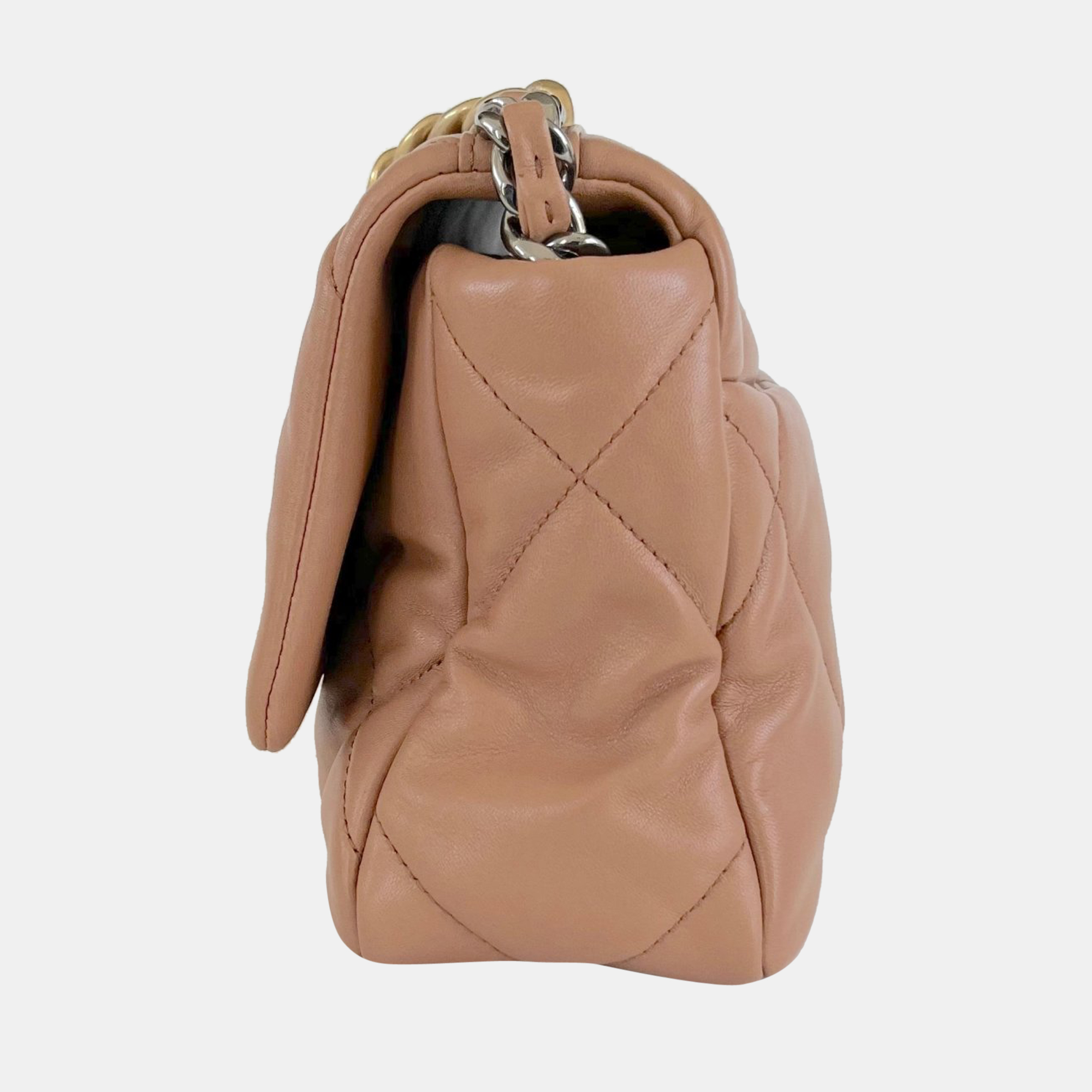 

Chanel Brown Leather Medium 19 Flap Bag