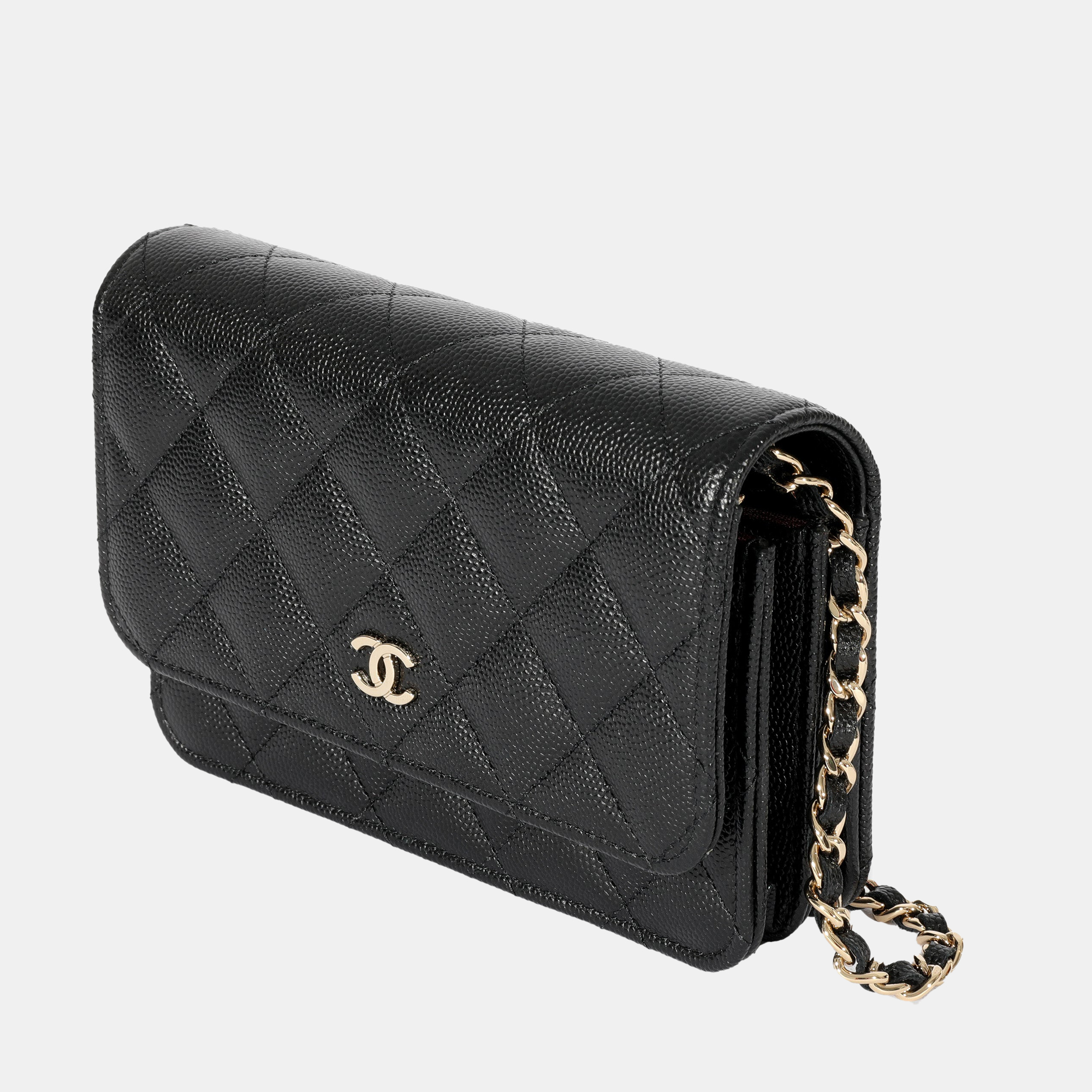 

Chanel Black Caviar Leather Mini Wallet On Chain