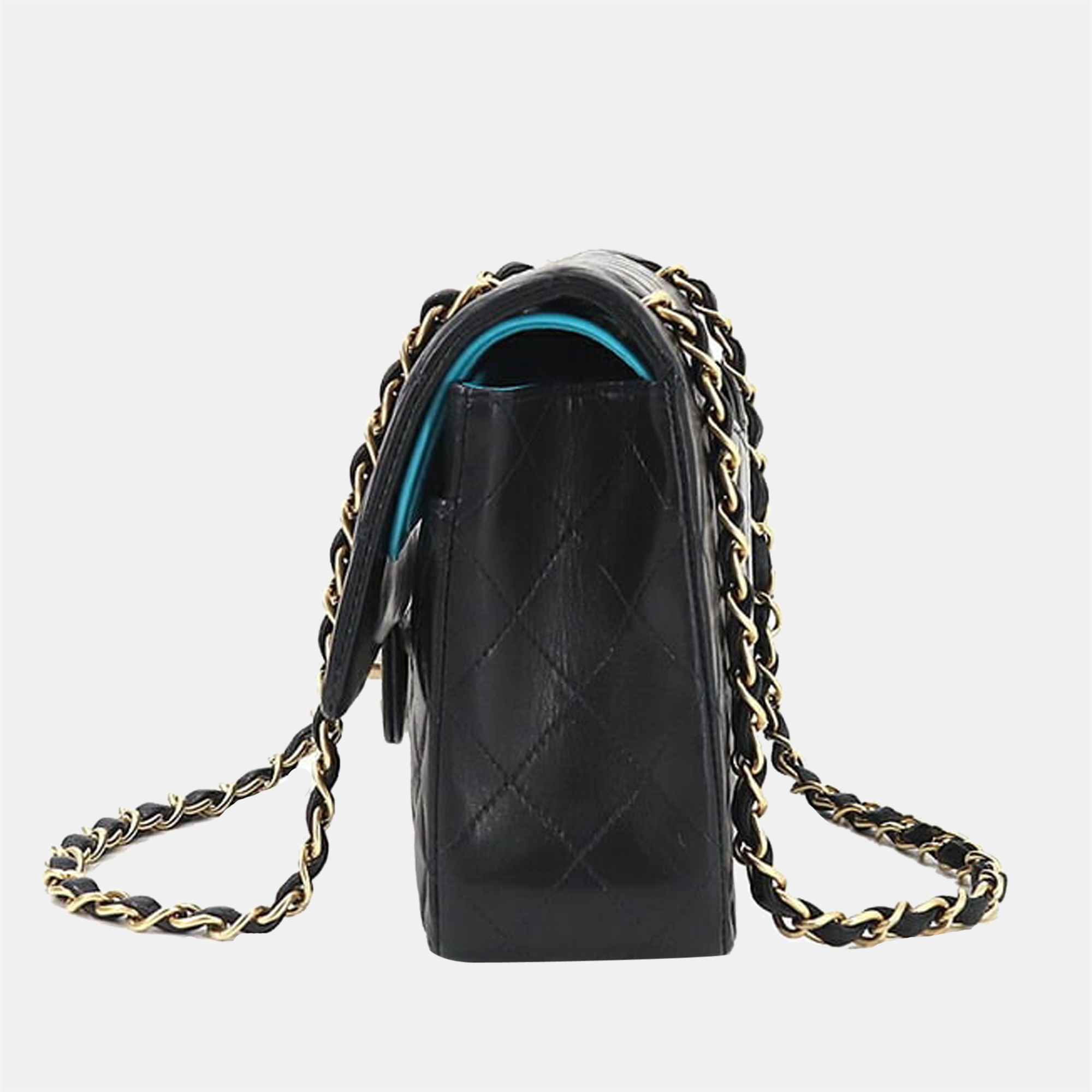 

Chanel Black Leather Medium Vintage Classic Double Flap Shoulder Bag