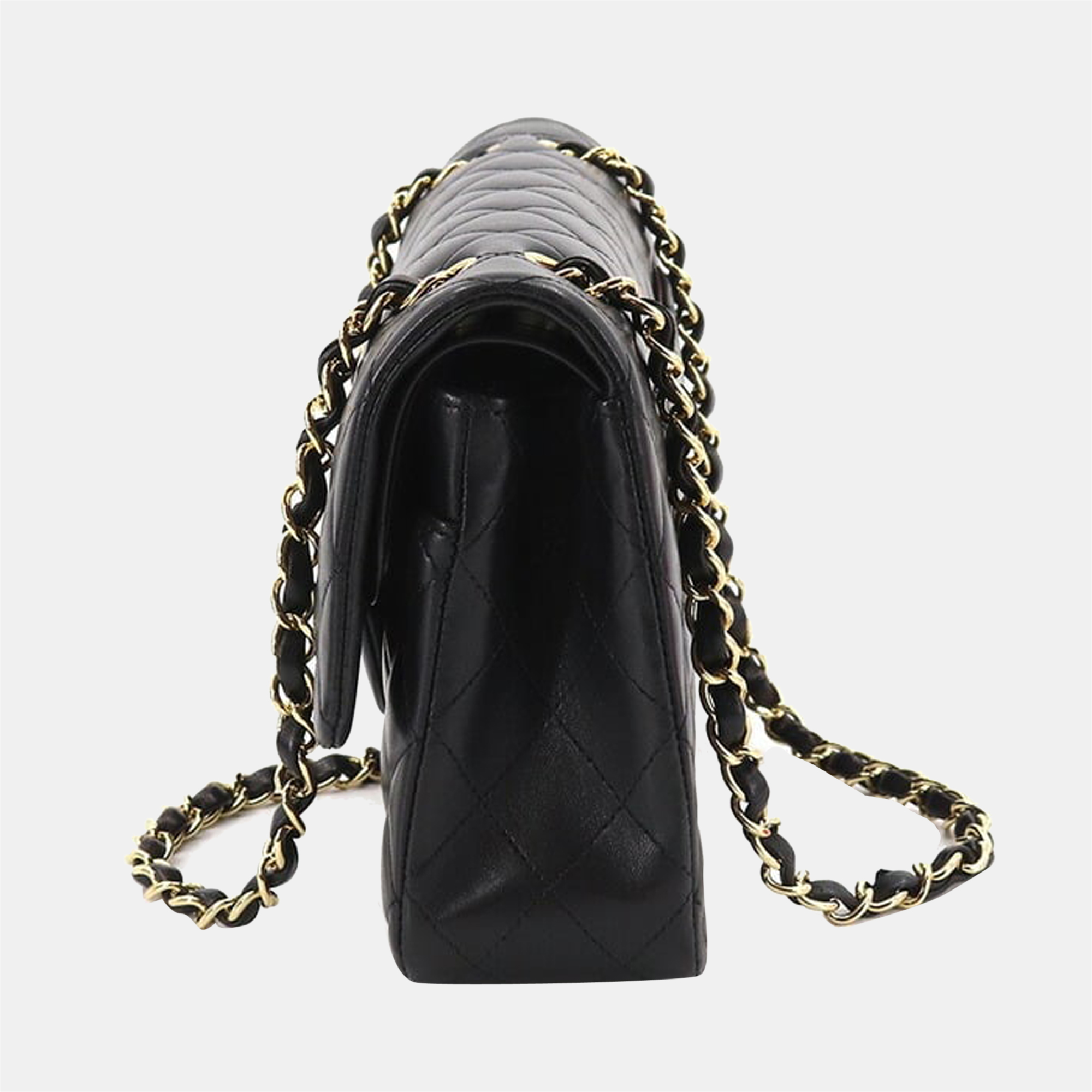 

Chanel Black Leather  Classic Double Flap Shoulder Bag