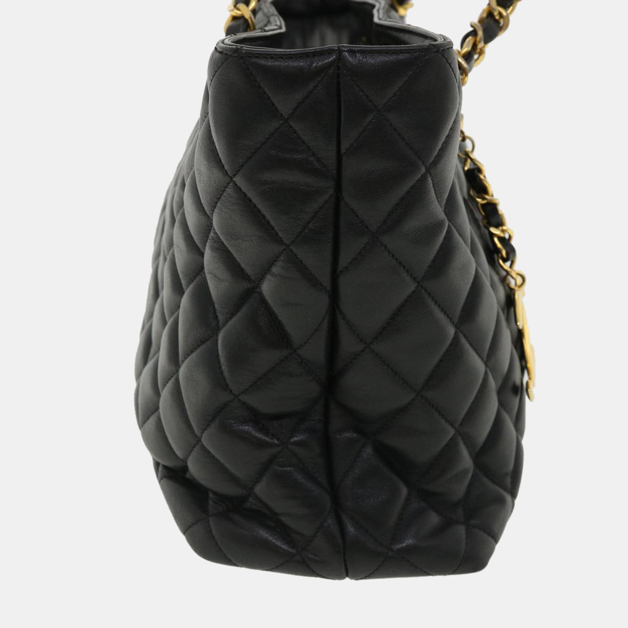 

Chanel Black Leather CC Tote Bag