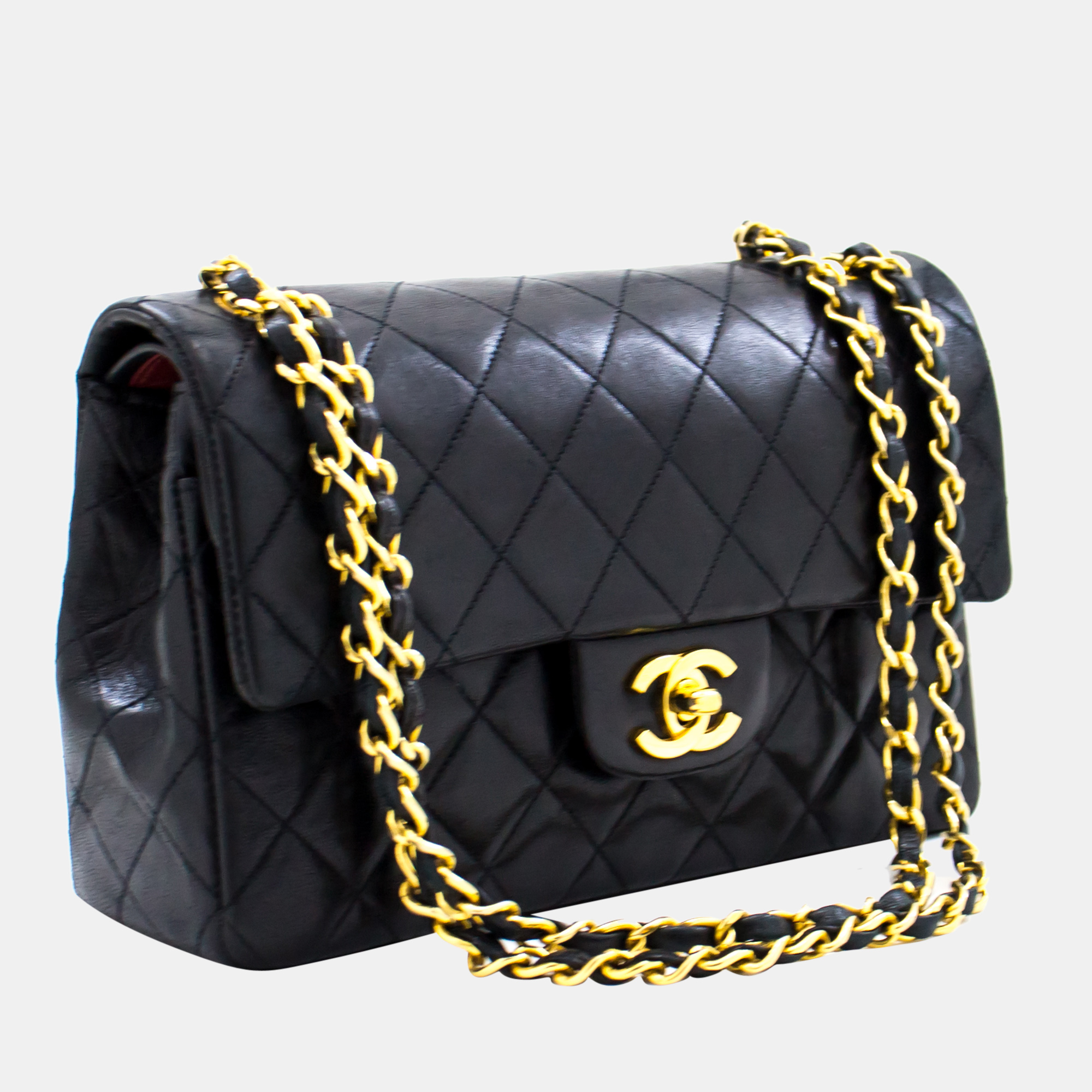 

Chanel Black Leather Classic Double Flap Bag
