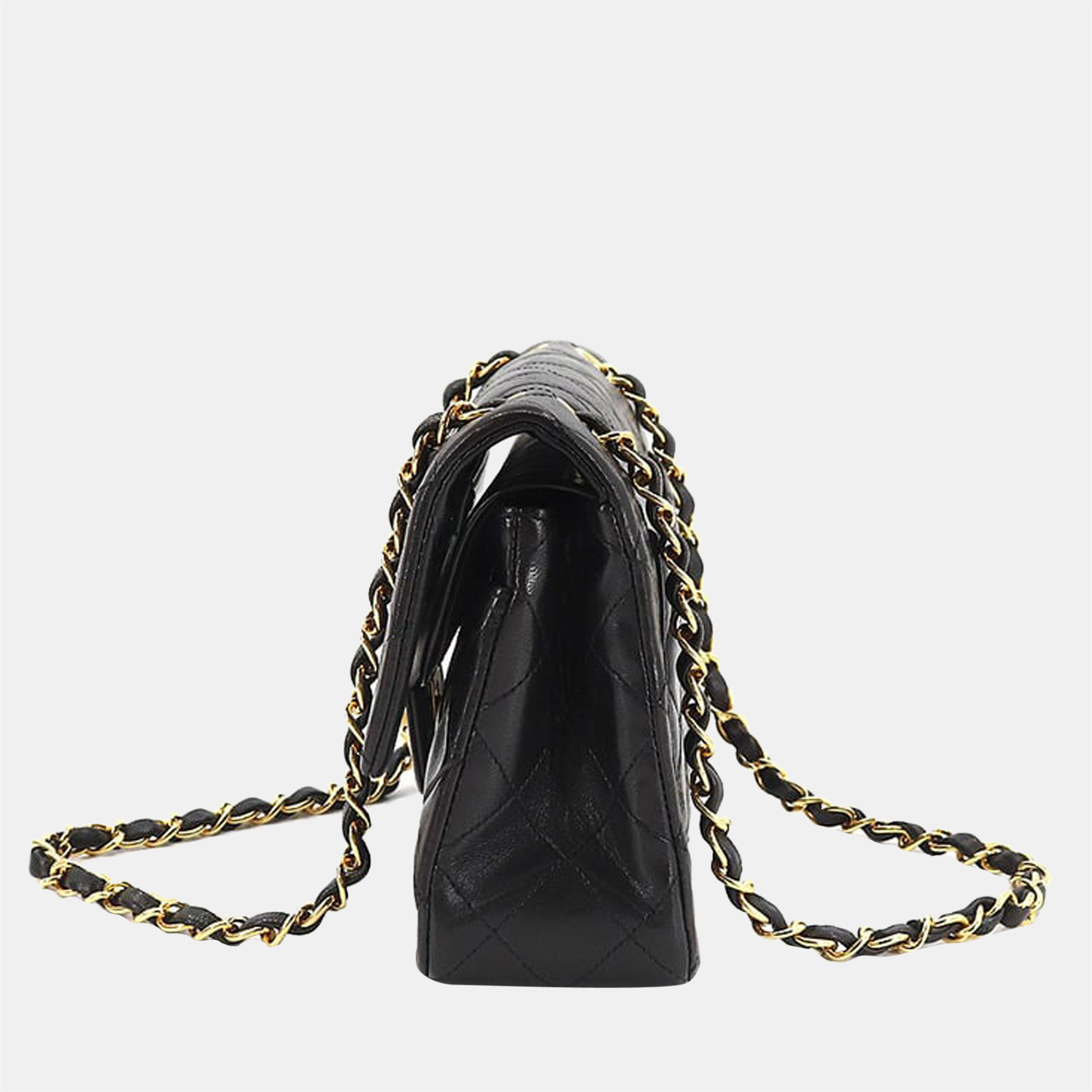 

Chanel Black Leather Small Classic Double Flap Shoulder Bag
