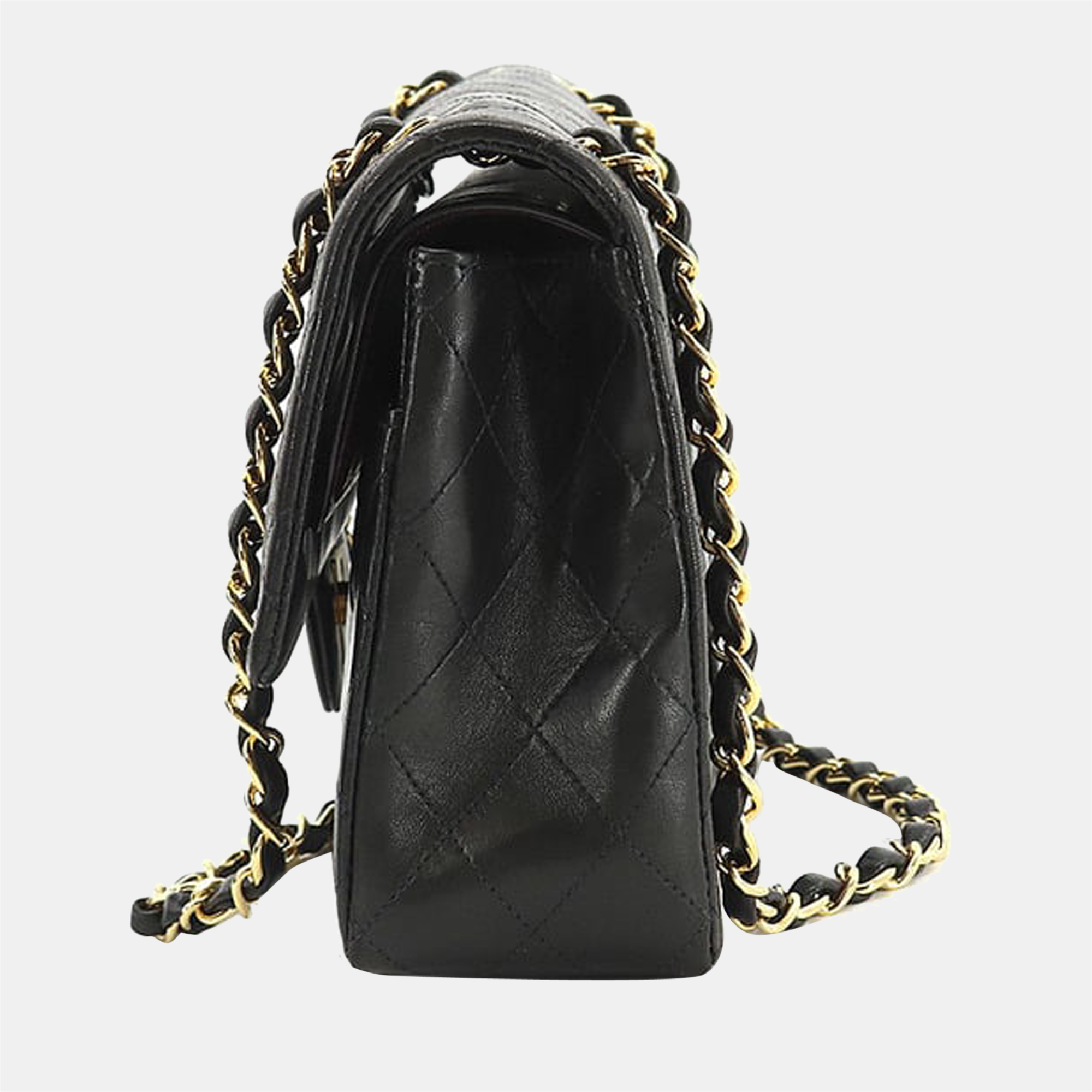 

Chanel Black Leather Small Classic Double Flap Shoulder Bag