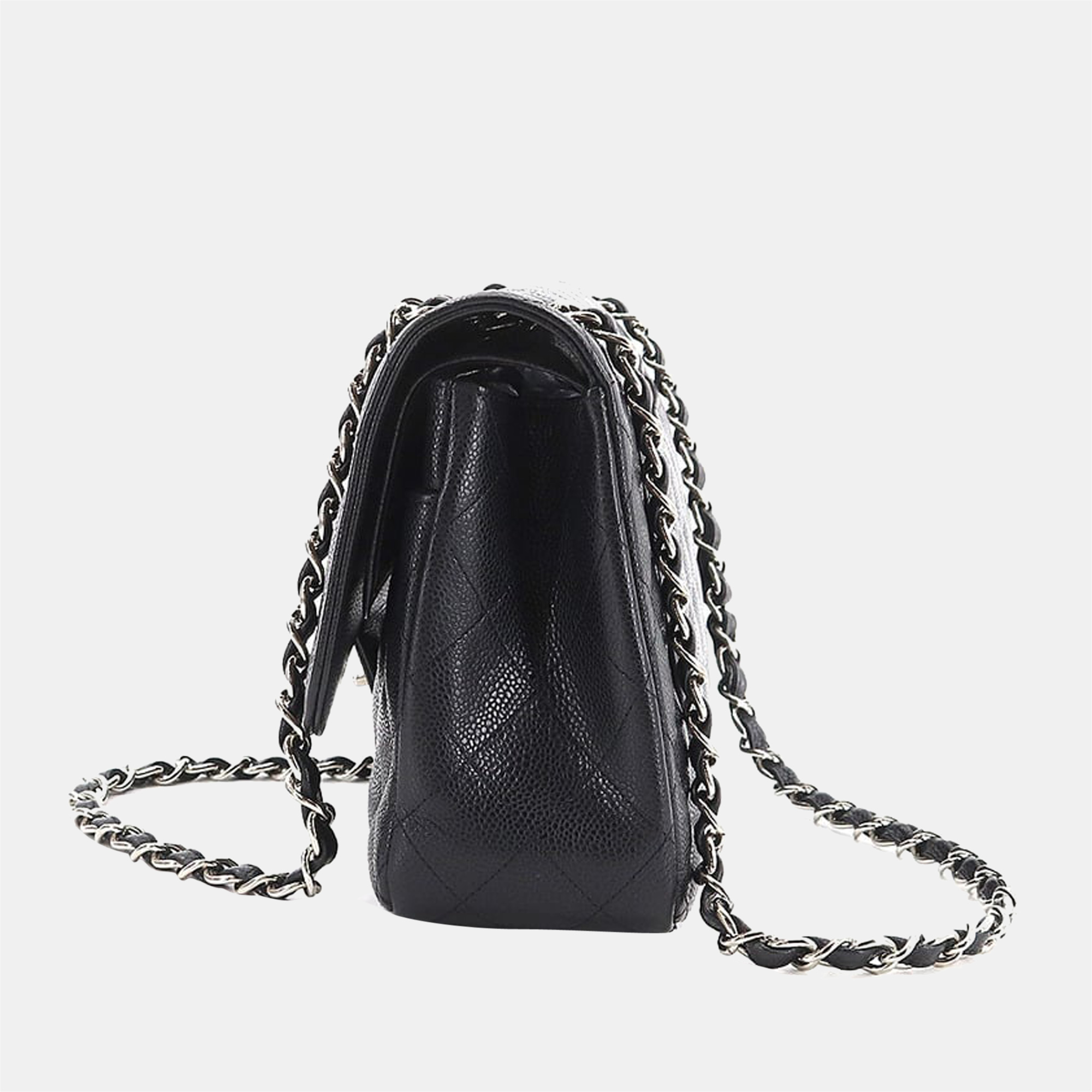 

Chanel Black Leather Jumbo Classic Double Flap Shoulder Bag