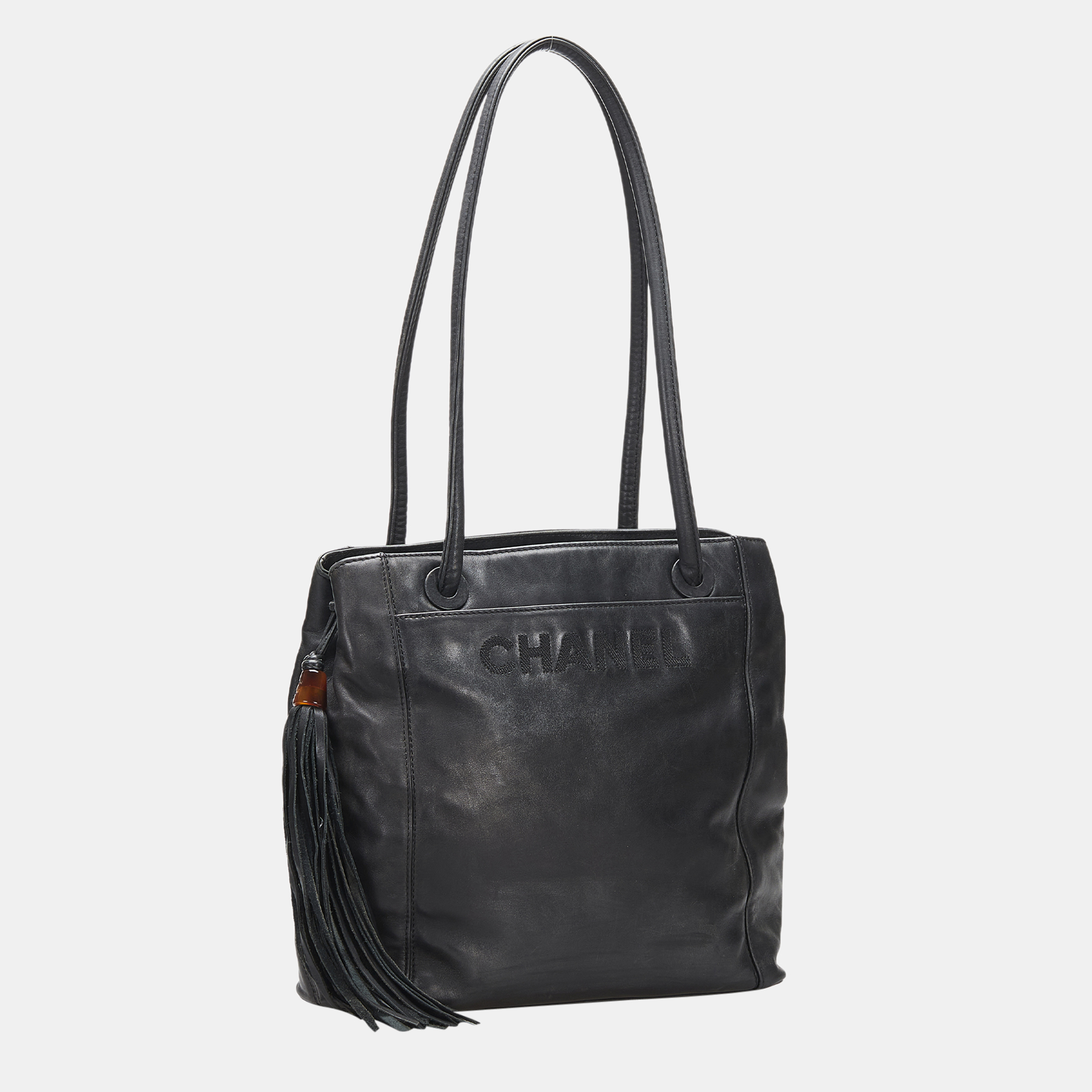 

Chanel Black Lambskin Leather Tote