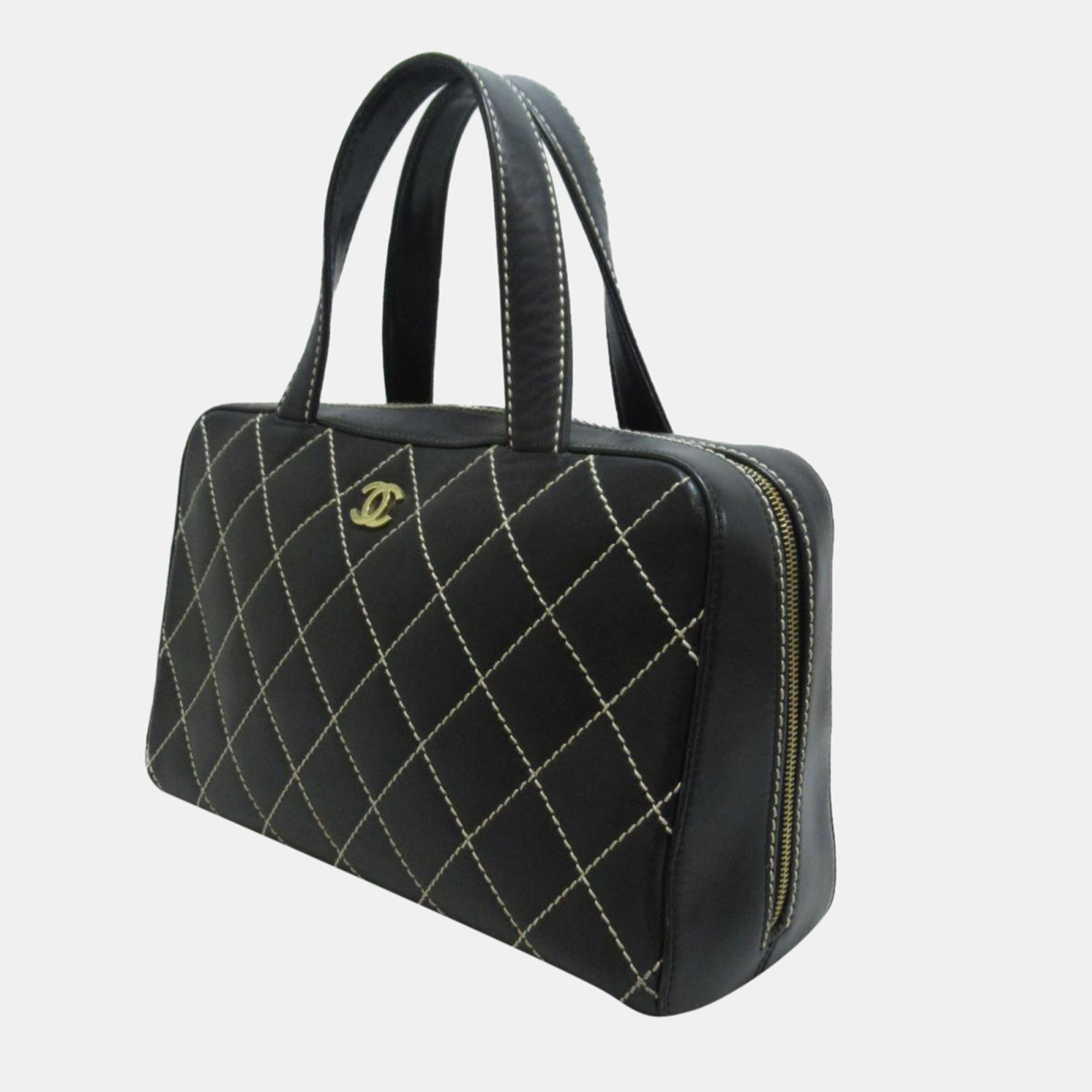 

Chanel Black Leather Wild Stitch CC Bag