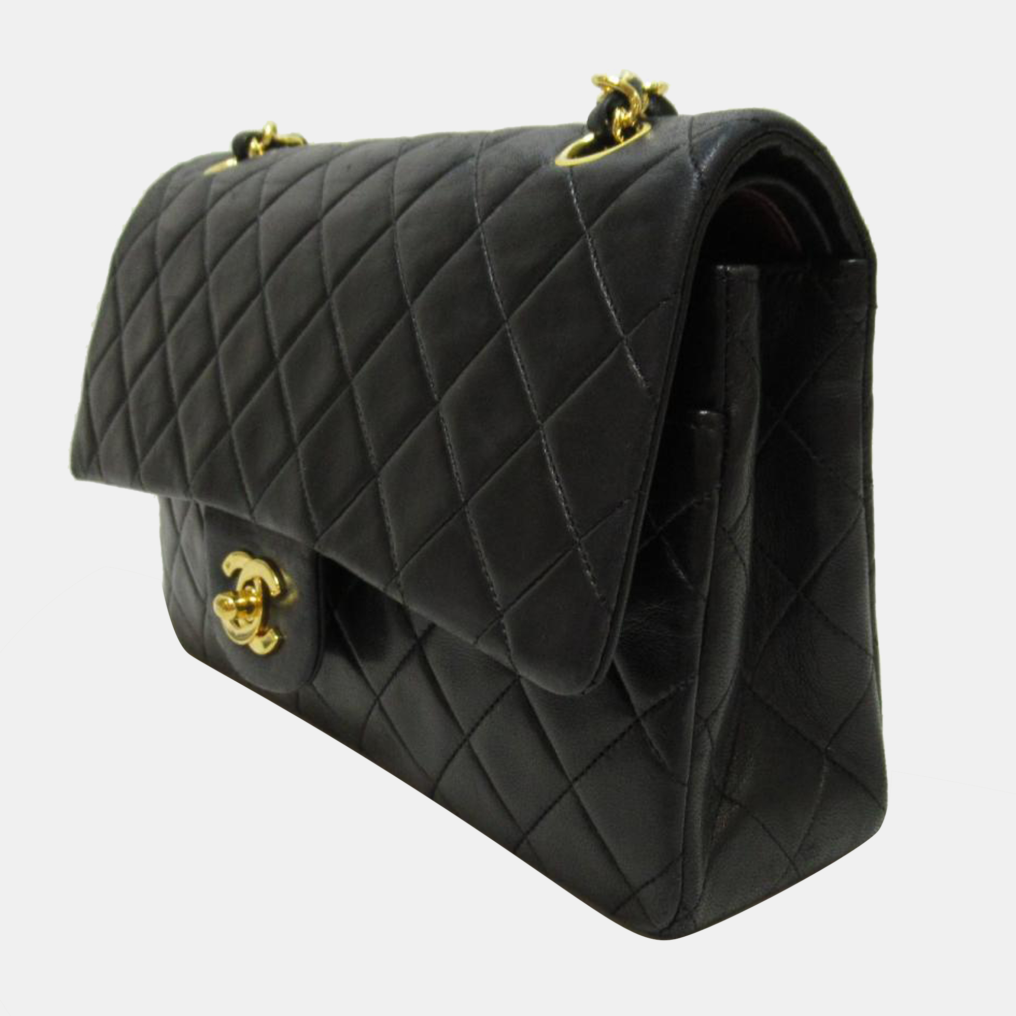 

Chanel Black Lambskin Maxi Classic Double Flap Bag