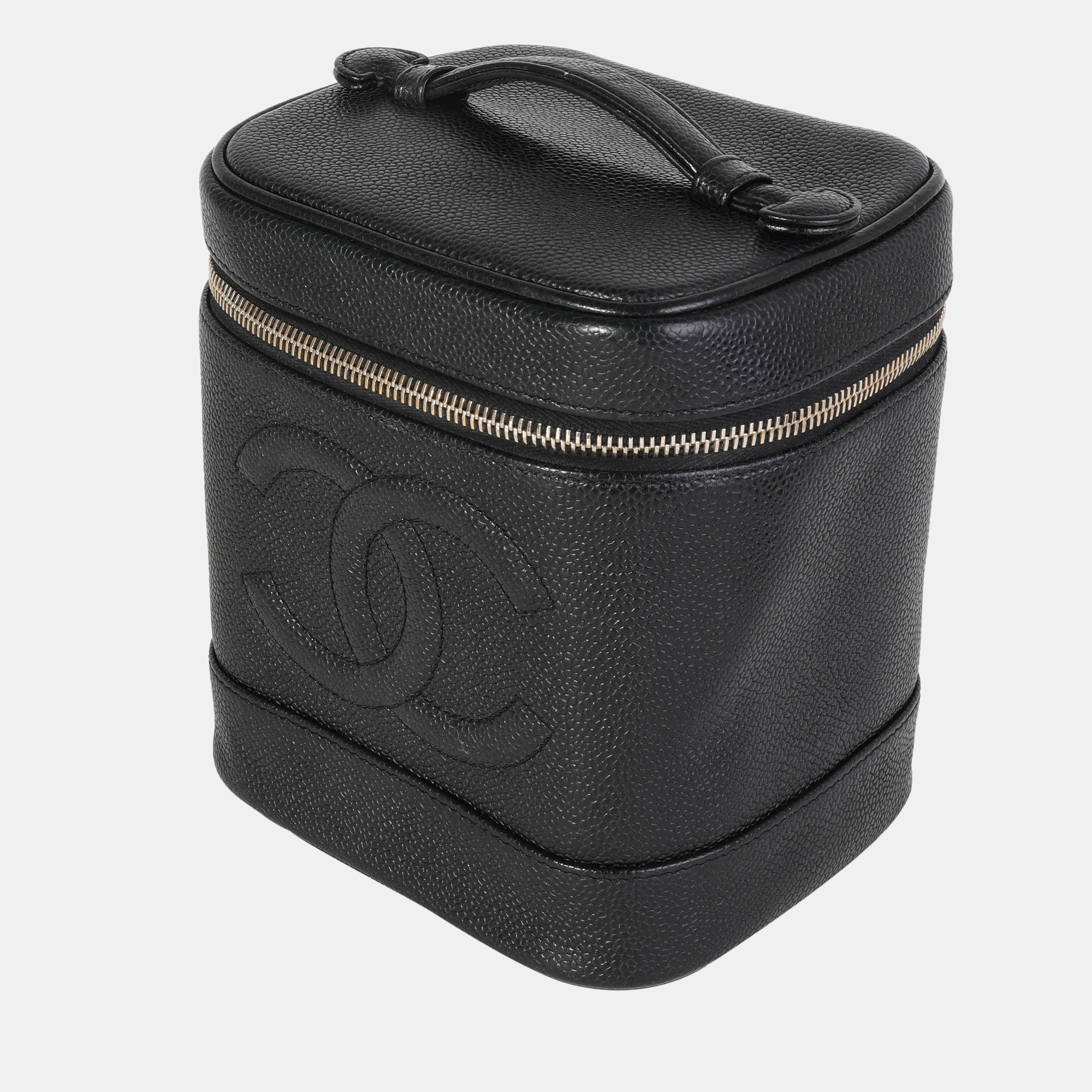 

Chanel Vintage Black Caviar Vanity Case