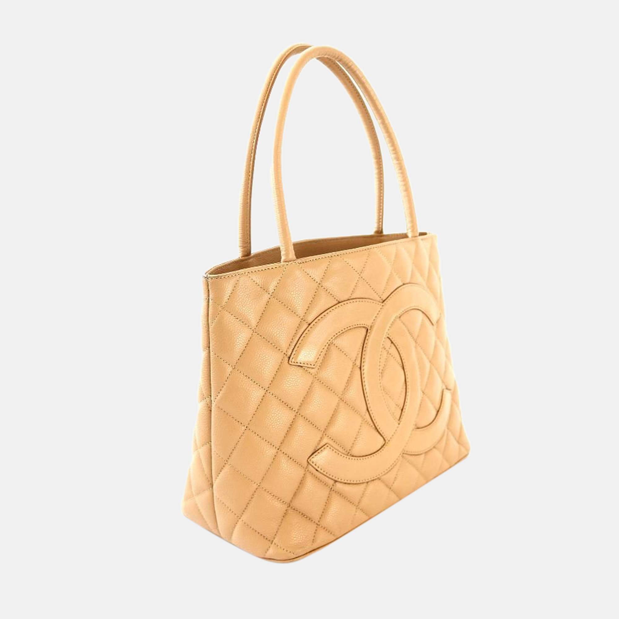 

Chanel Beige Caviar Leather Medallion Tote bag