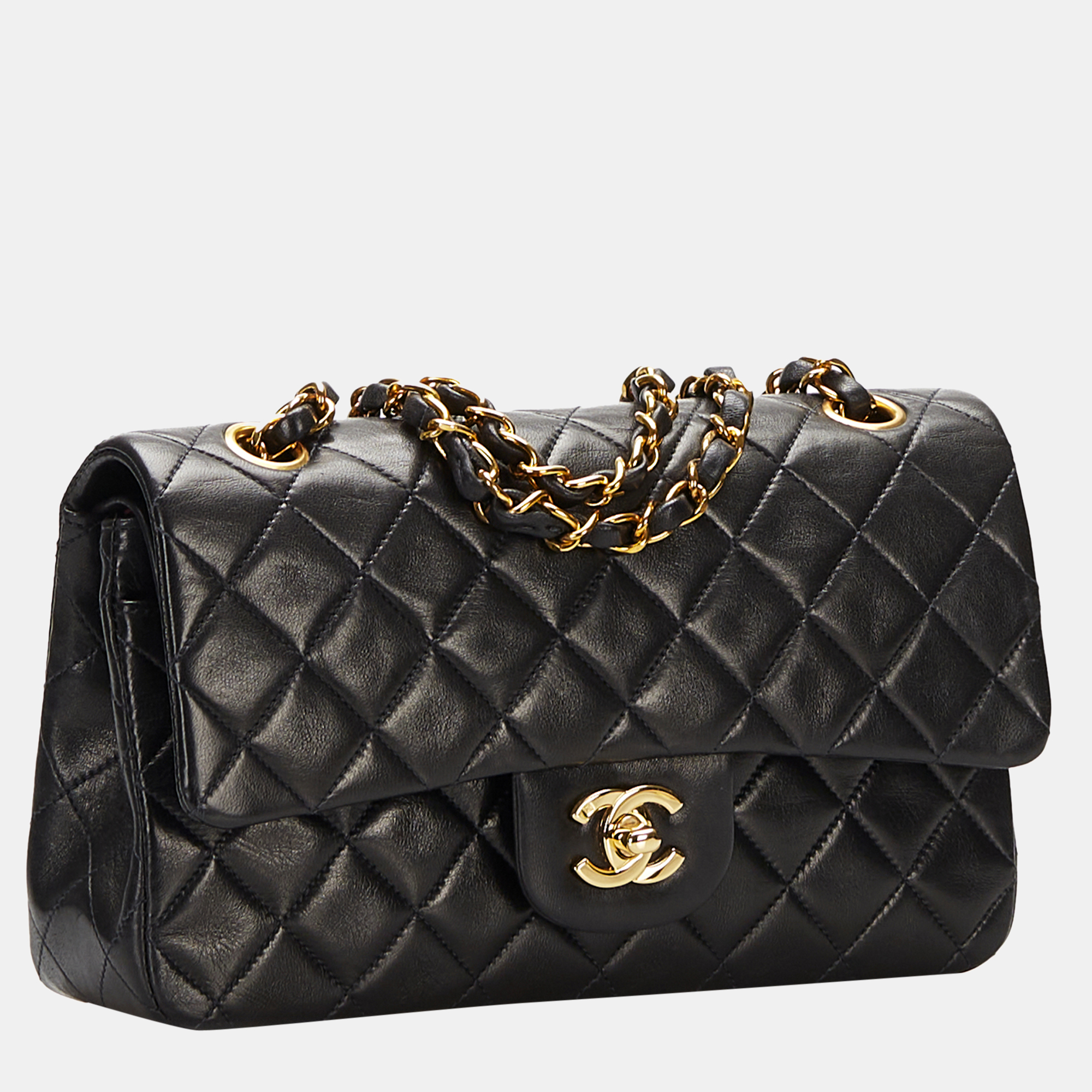 

Chanel Black Small Classic Lambskin Double Flap