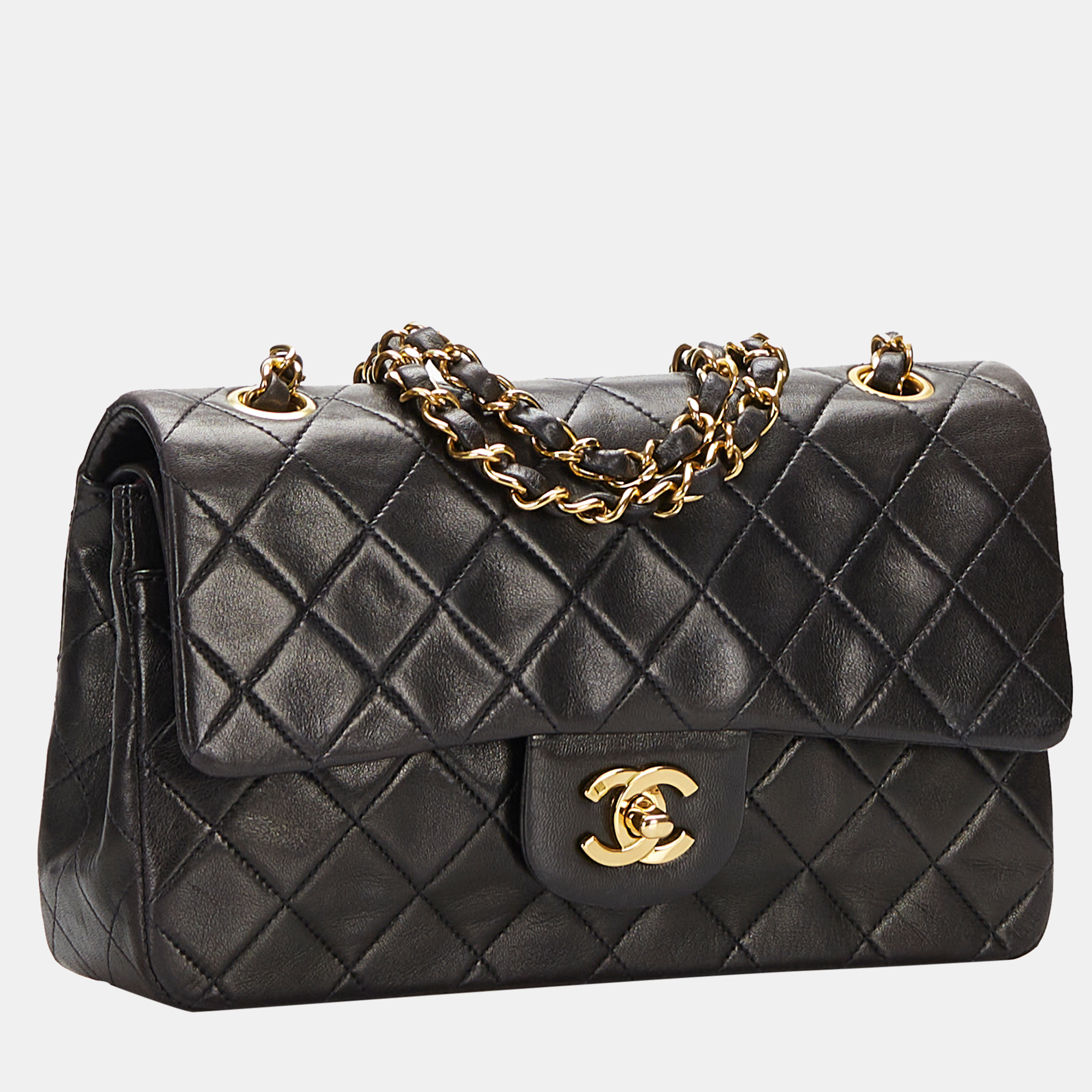 

Chanel Black Small Classic Lambskin Double Flap