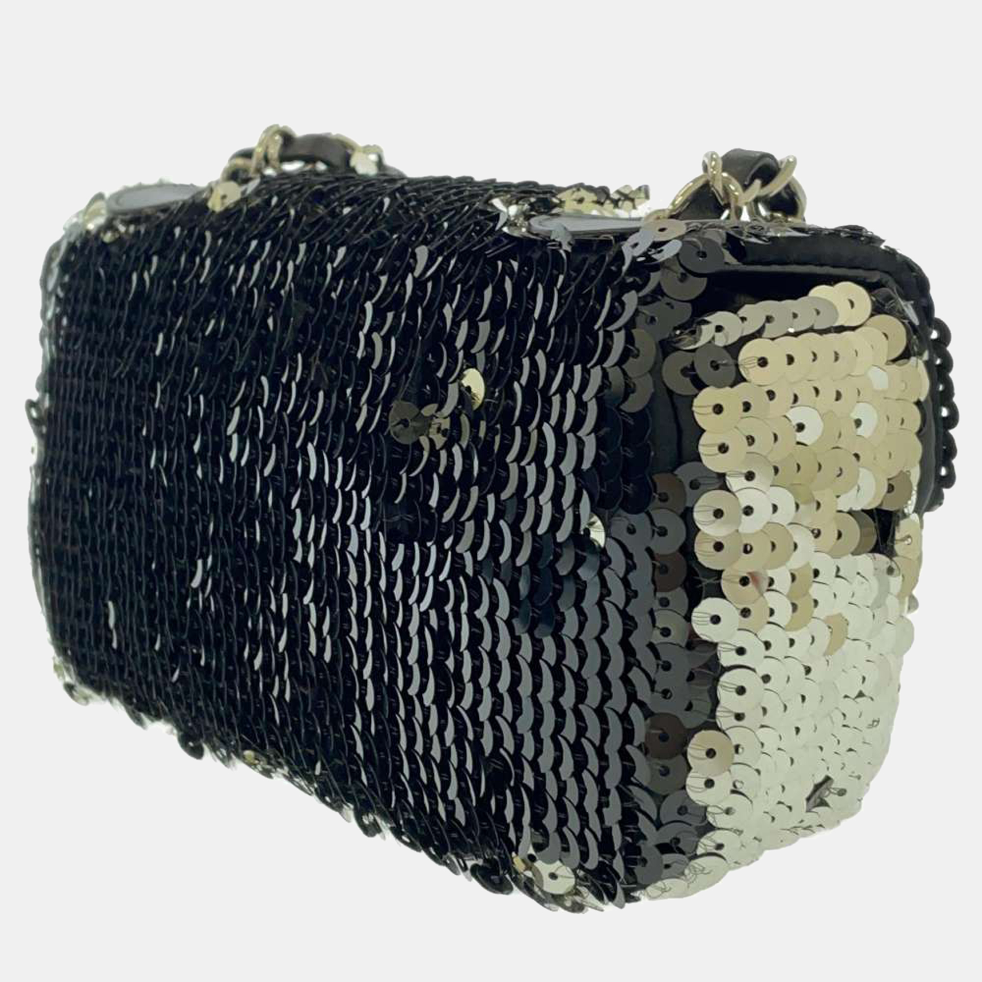 

Chanel Black/Silver Sequins Mini Flap Bag