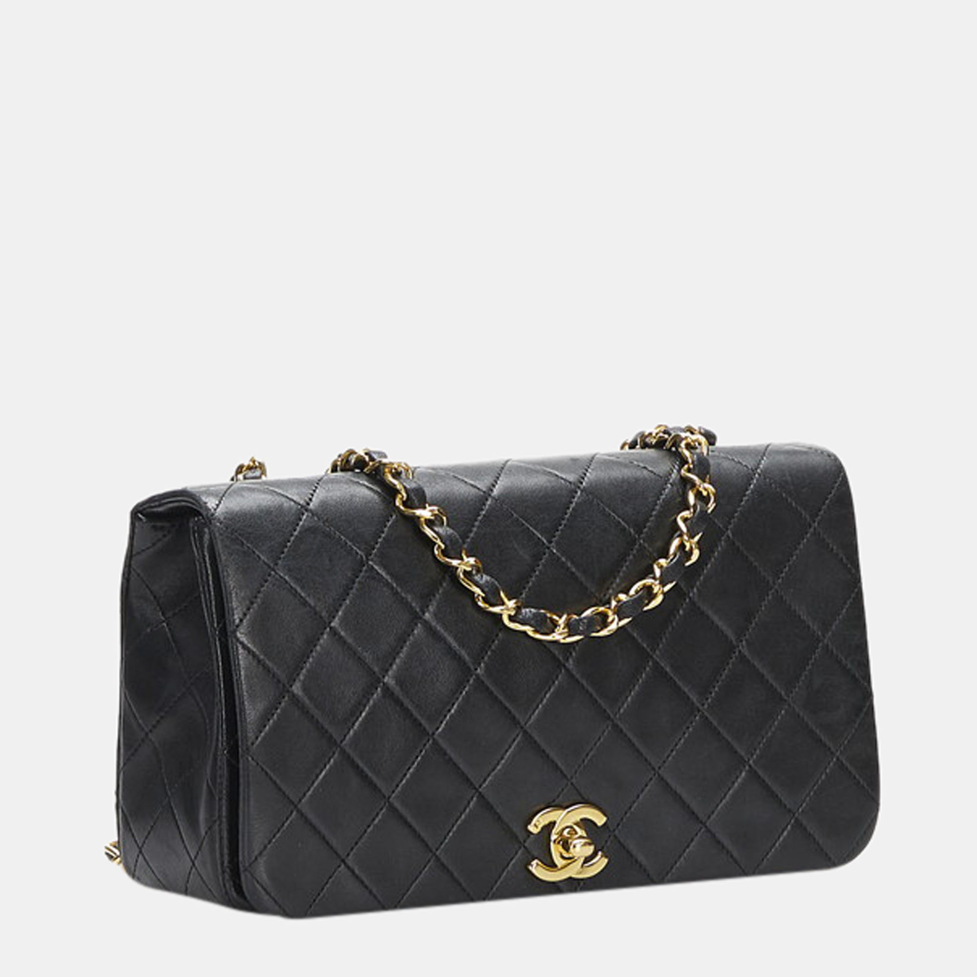 

Chanel Black Lambskin Leather Flap Bag