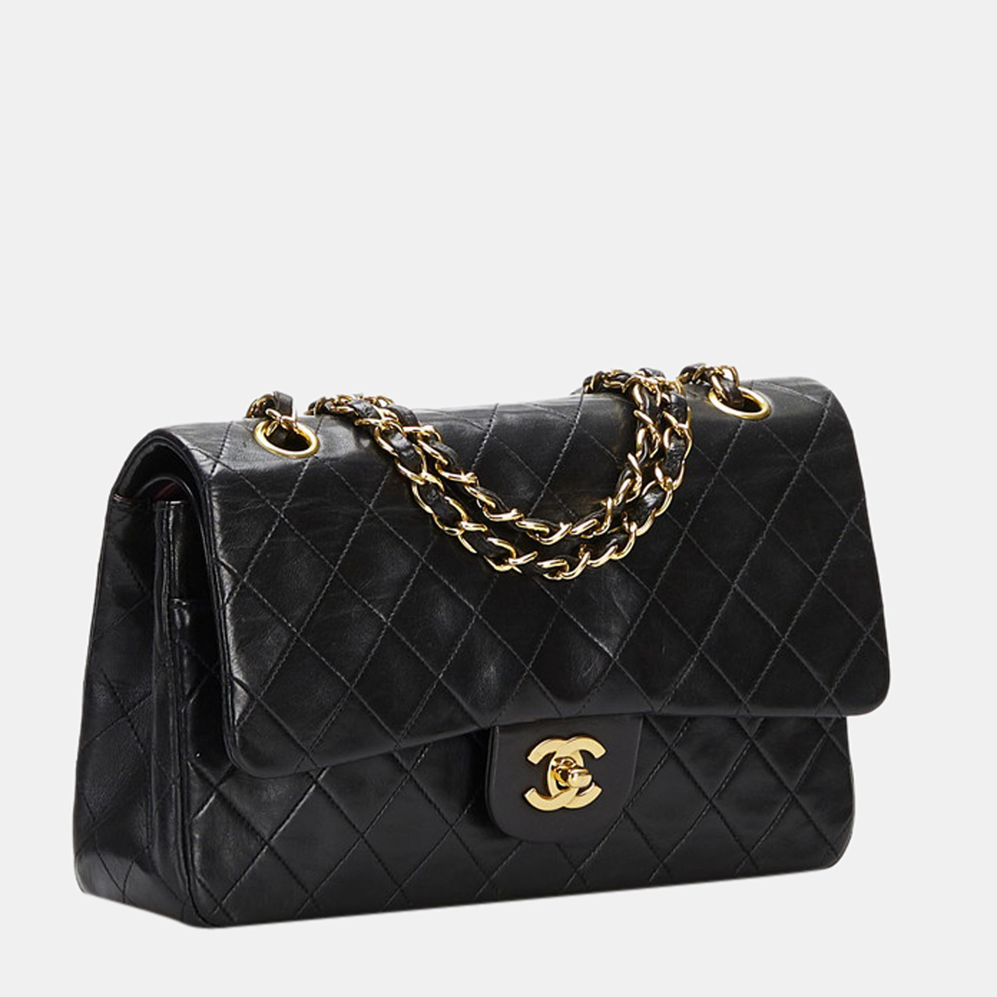 

Chanel Black Lambskin Leather  Classic Double Flap Bag