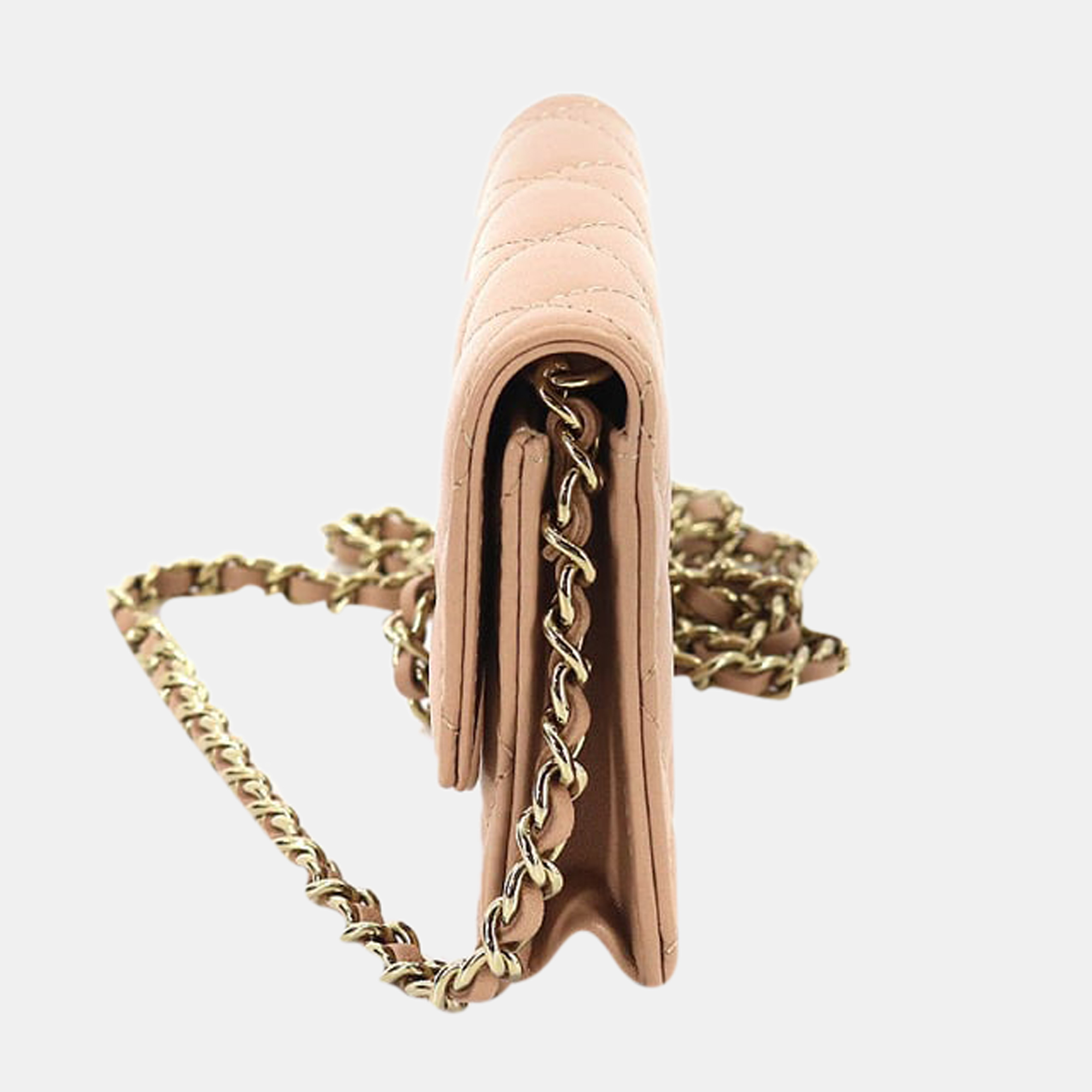 

Chanel Beige Leather mini Flap Bag