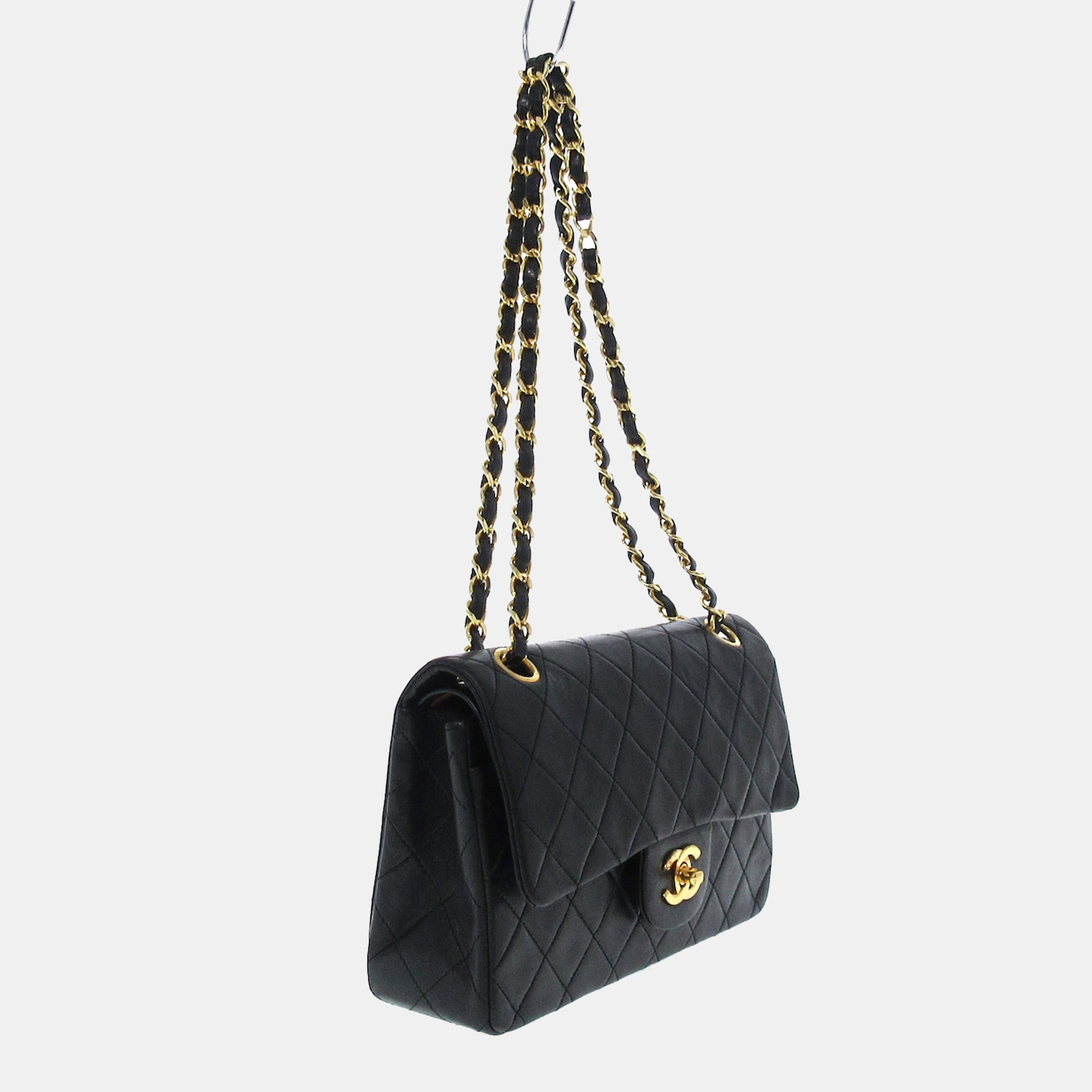 

Chanel Black Lambskin Leather  Classic Double Flap Bag