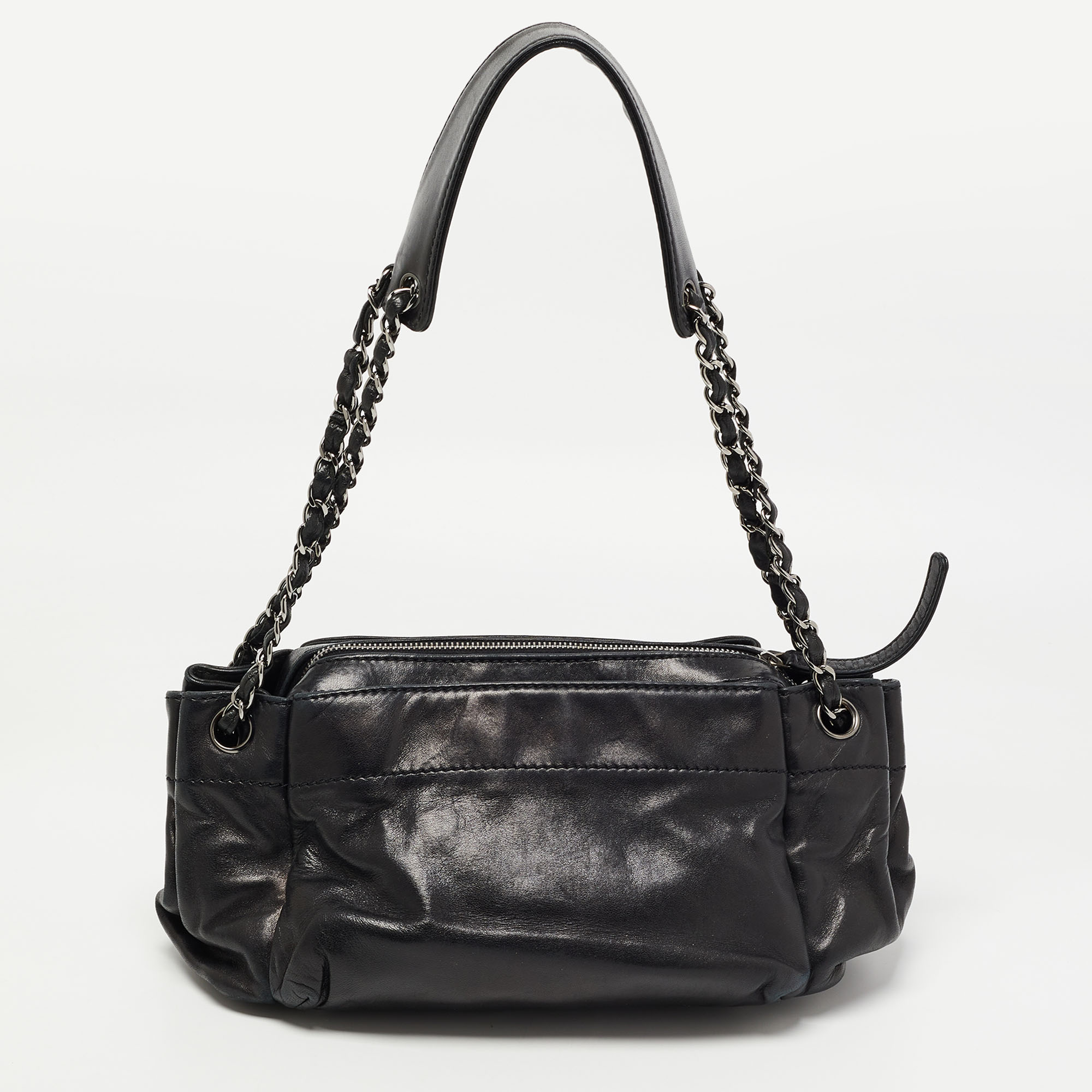 Chanel Black Leather LAX Accordion Shoulder Bag Chanel | TLC
