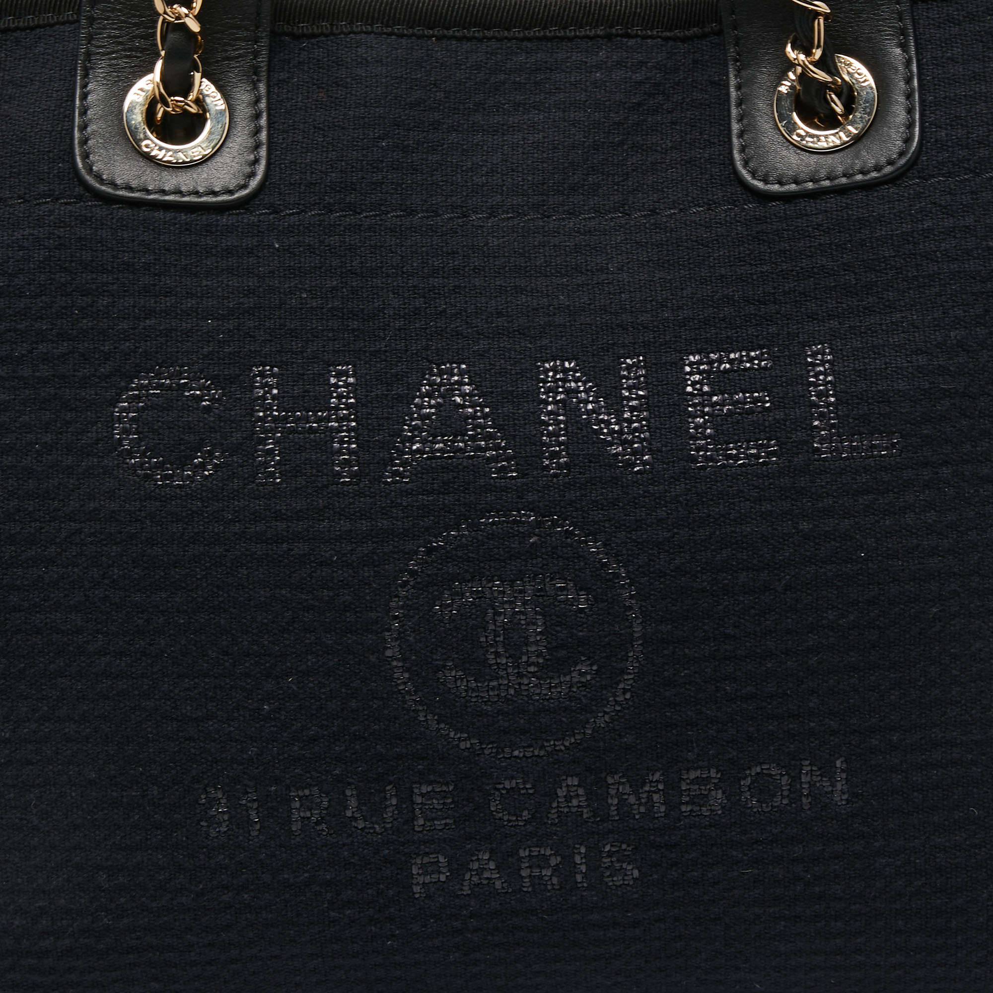 Deauville linen tote Chanel Black in Linen - 32080650