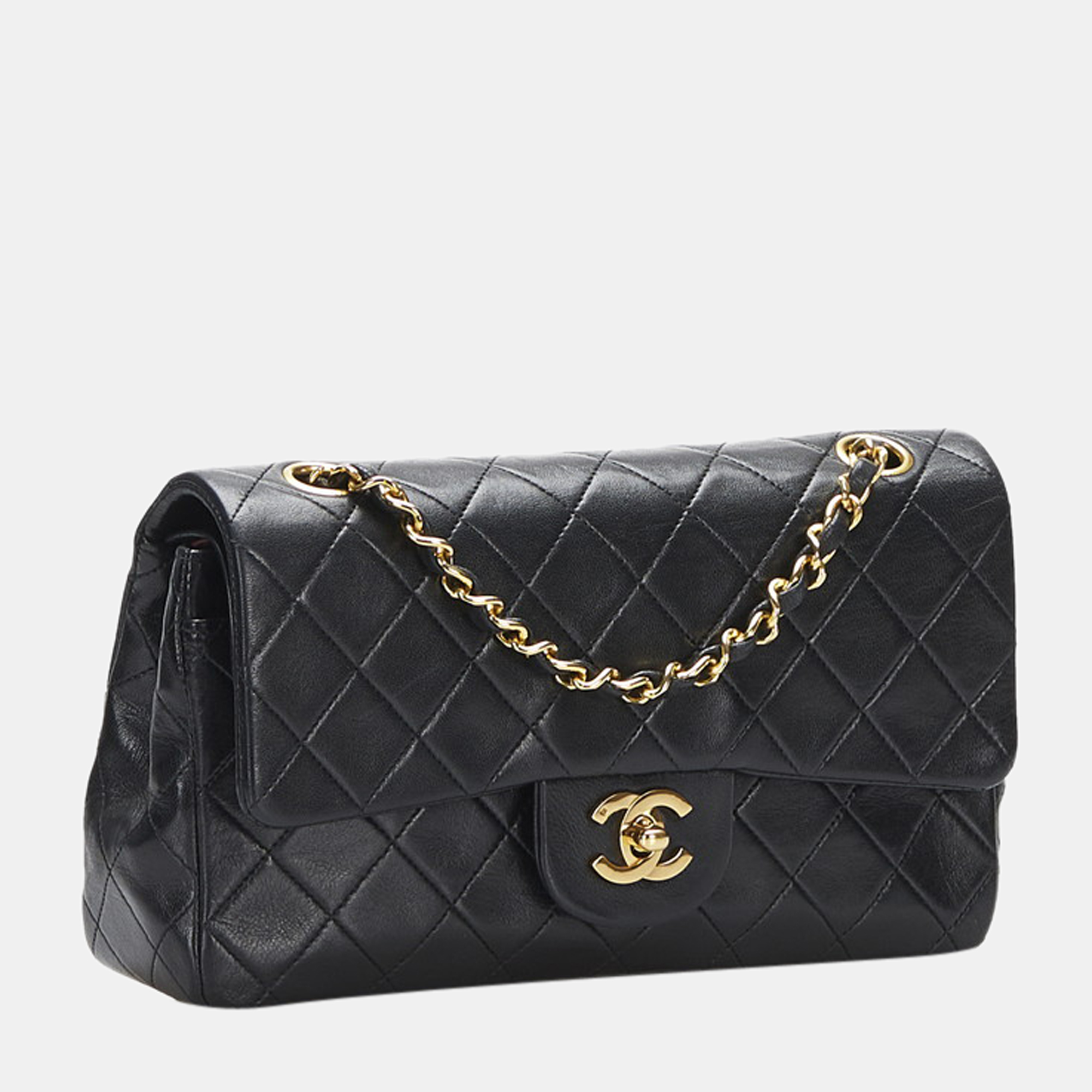 

Chanel Black Leather  Classic Double Flap Shoulder Bag