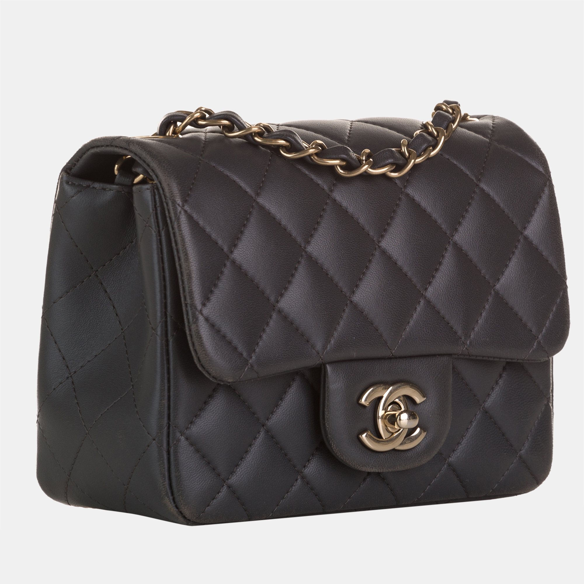 

Chanel Black Mini Classic Lambskin Square Flap