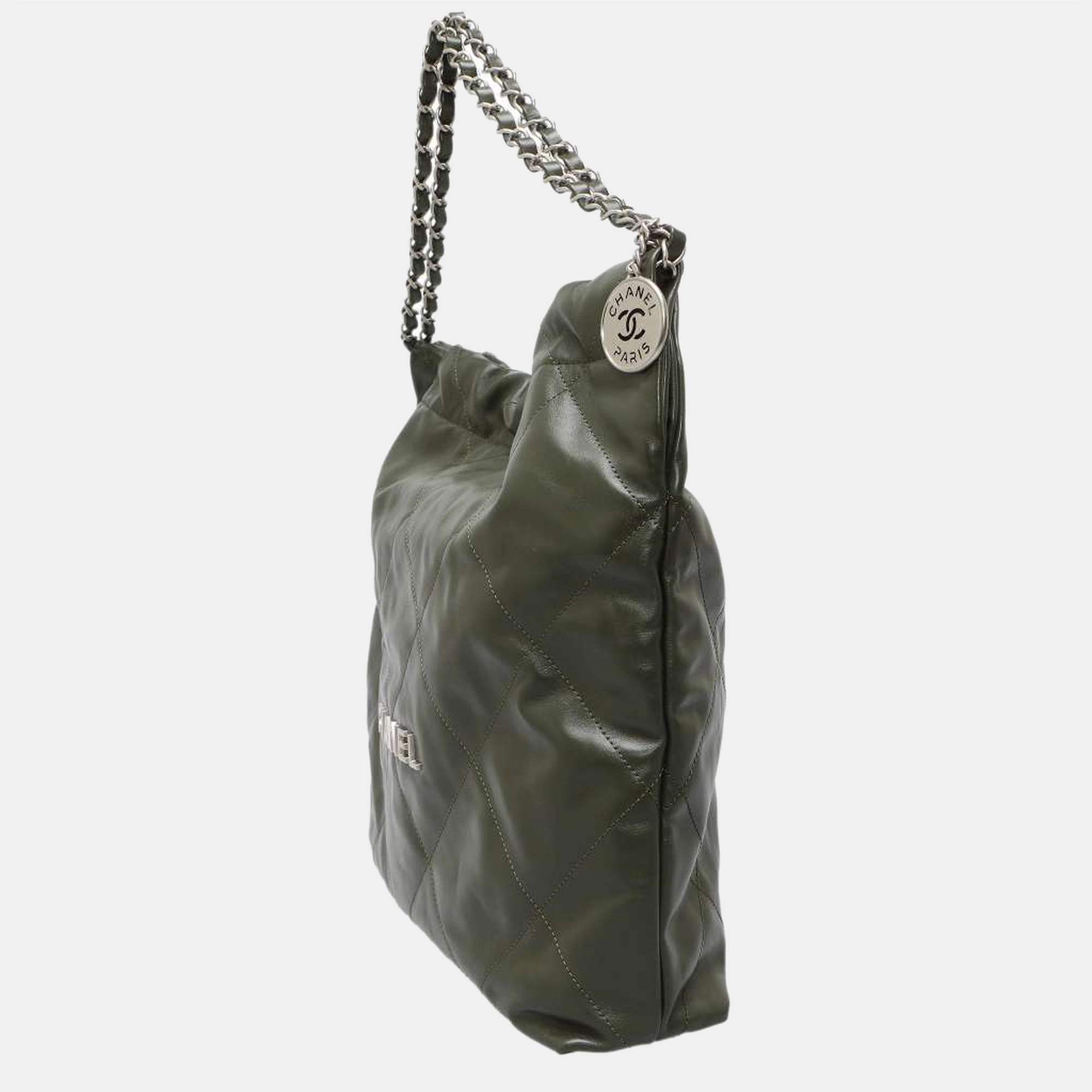 

Chanel Green Calf Leather 22 Shoulder Bag