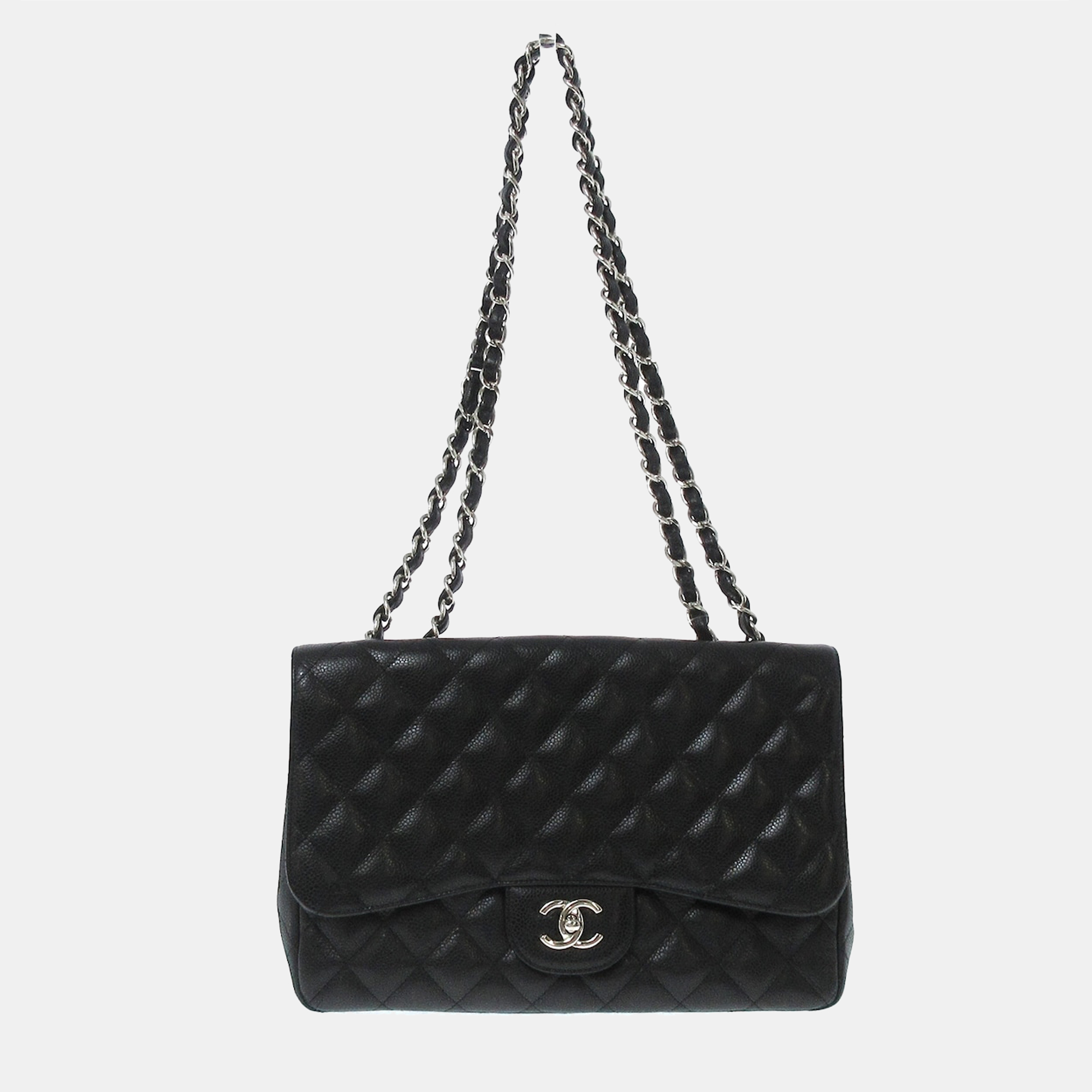 Pre-owned Chanel Black Leather Medium Classic Single Flap Bag