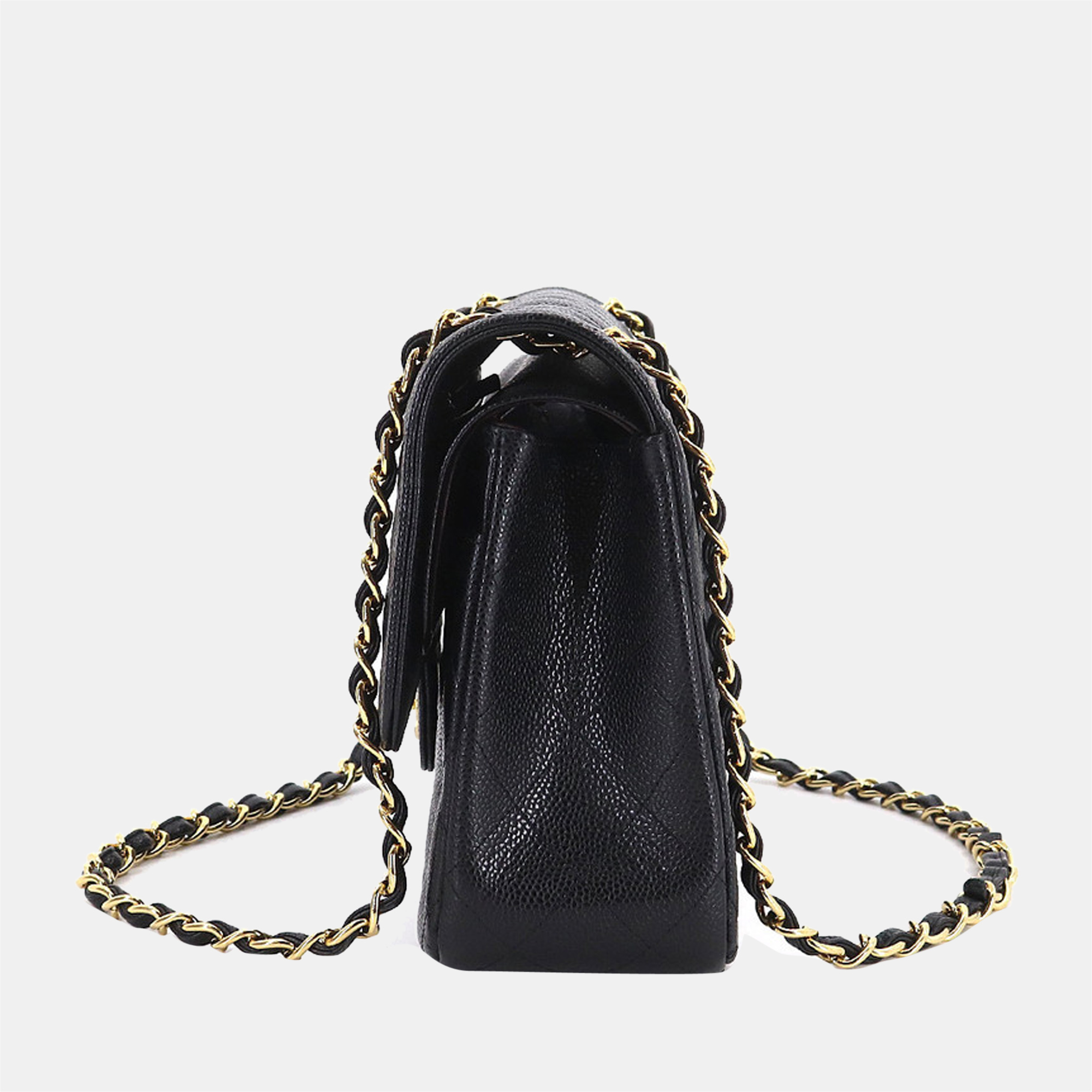 

Chanel Black Leather Jumbo Classic Double Flap Bag