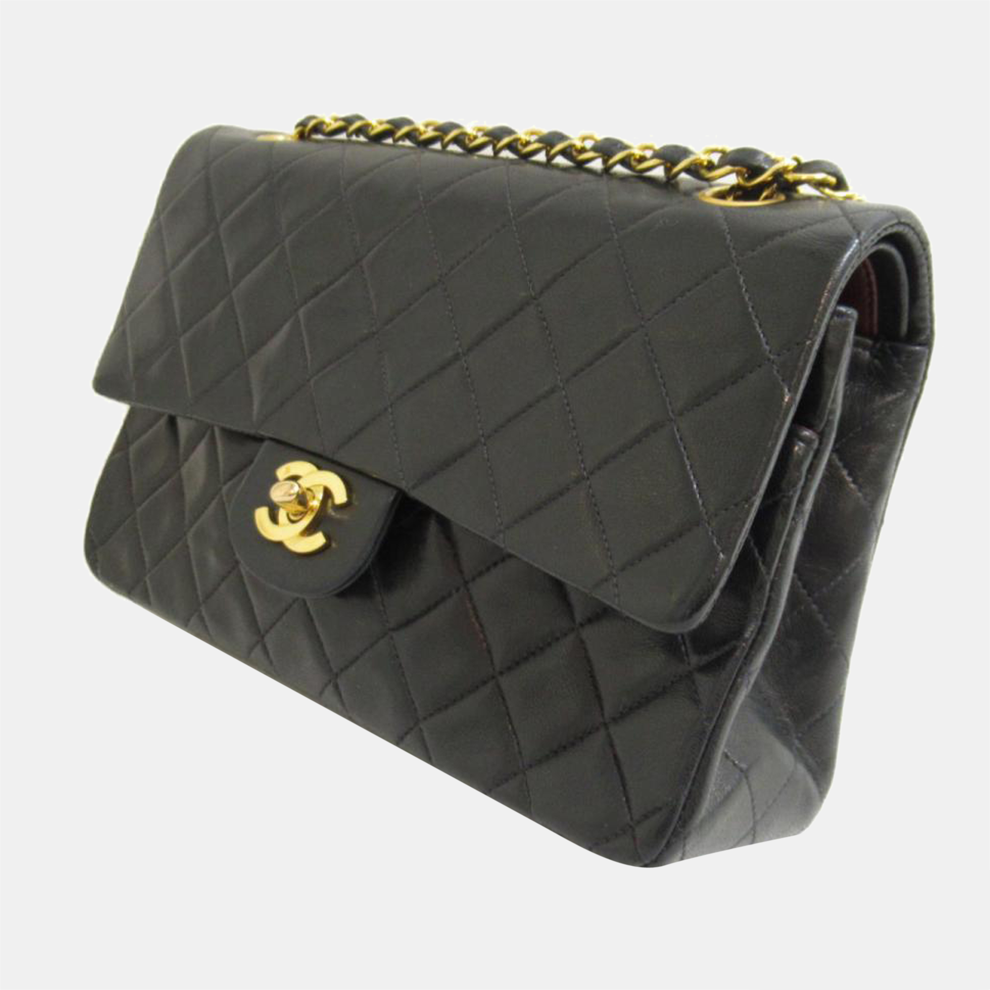 

Chanel Black Leather  Classic Double Flap Shoulder Bag