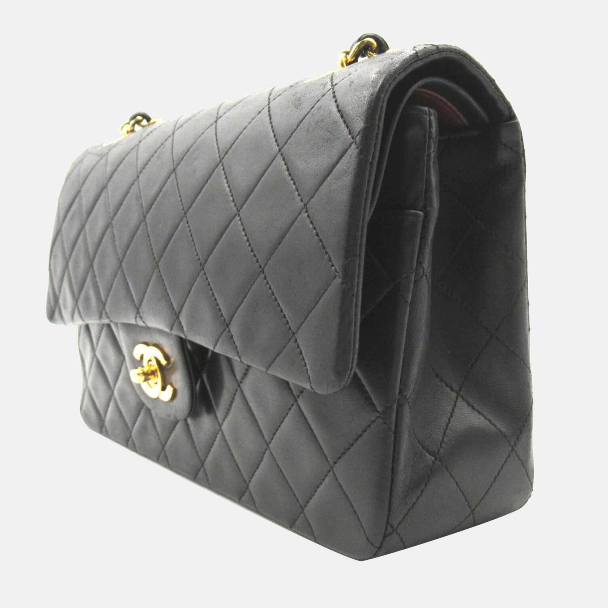 

Chanel Black Leather  Classic Double Flap Shoulder Bag